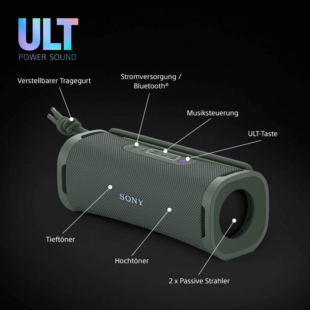 Sony Bluetooth-Lautsprecher »ULT FIELD 1«, Wasserdicht, Staubdicht, Stoßfest, 12 Stunden Batterielaufzeit