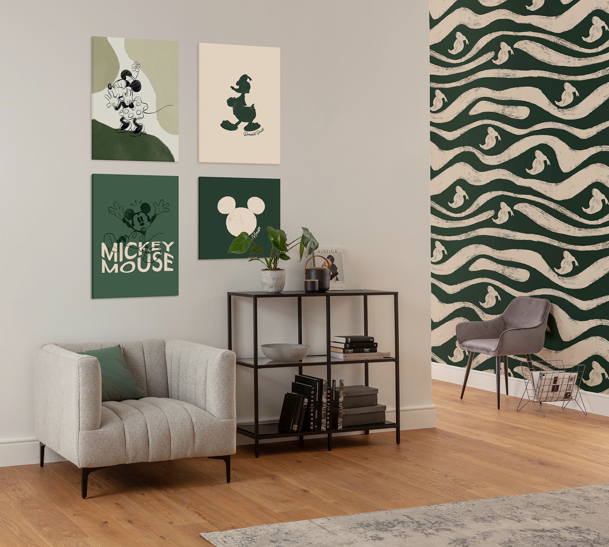 Komar Kindertapete »Disney Donald Duck Green Waves«, bedruckt