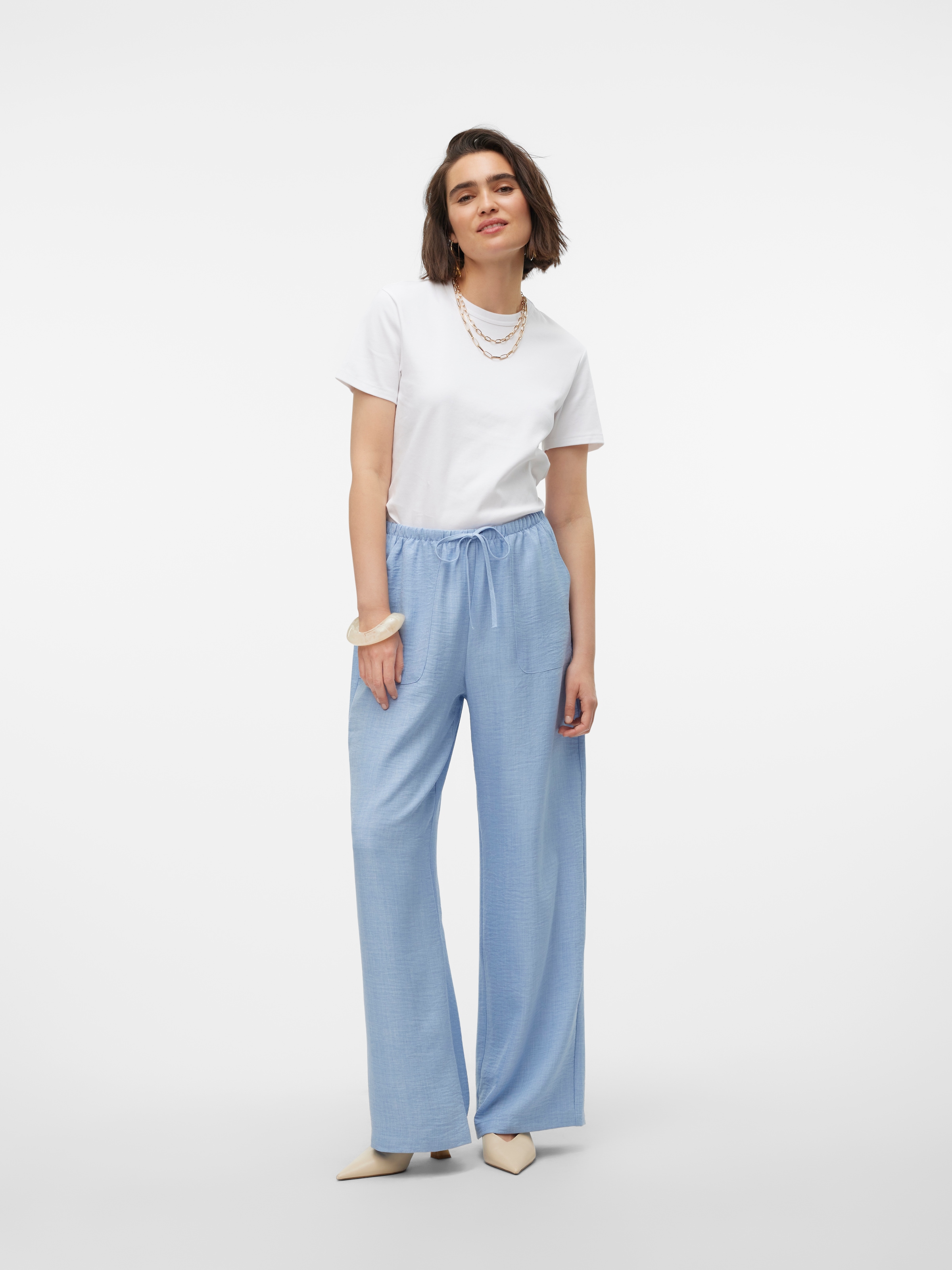 Vero Moda Schlupfhose »VMMELANEY HW LOOSE PANT WVN GA NOOS«