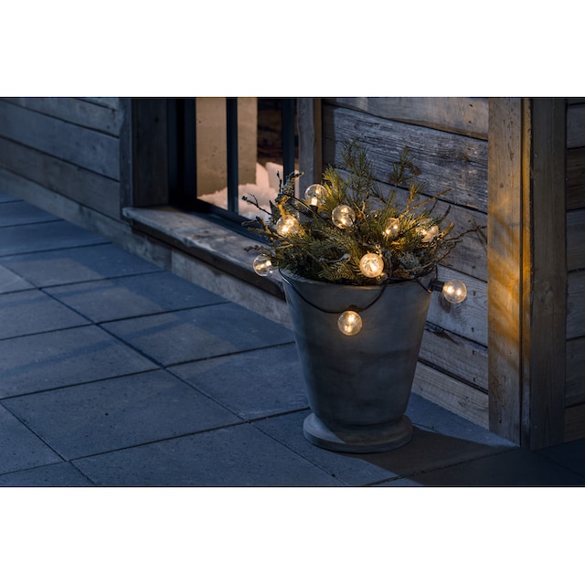 KONSTSMIDE LED-Lichterkette »Weihnachtsdeko aussen«, 20 St.-flammig, LED  Biergartenkette, 20 klare Birnen / 40 bernsteinfarbene Dioden auf Raten  bestellen