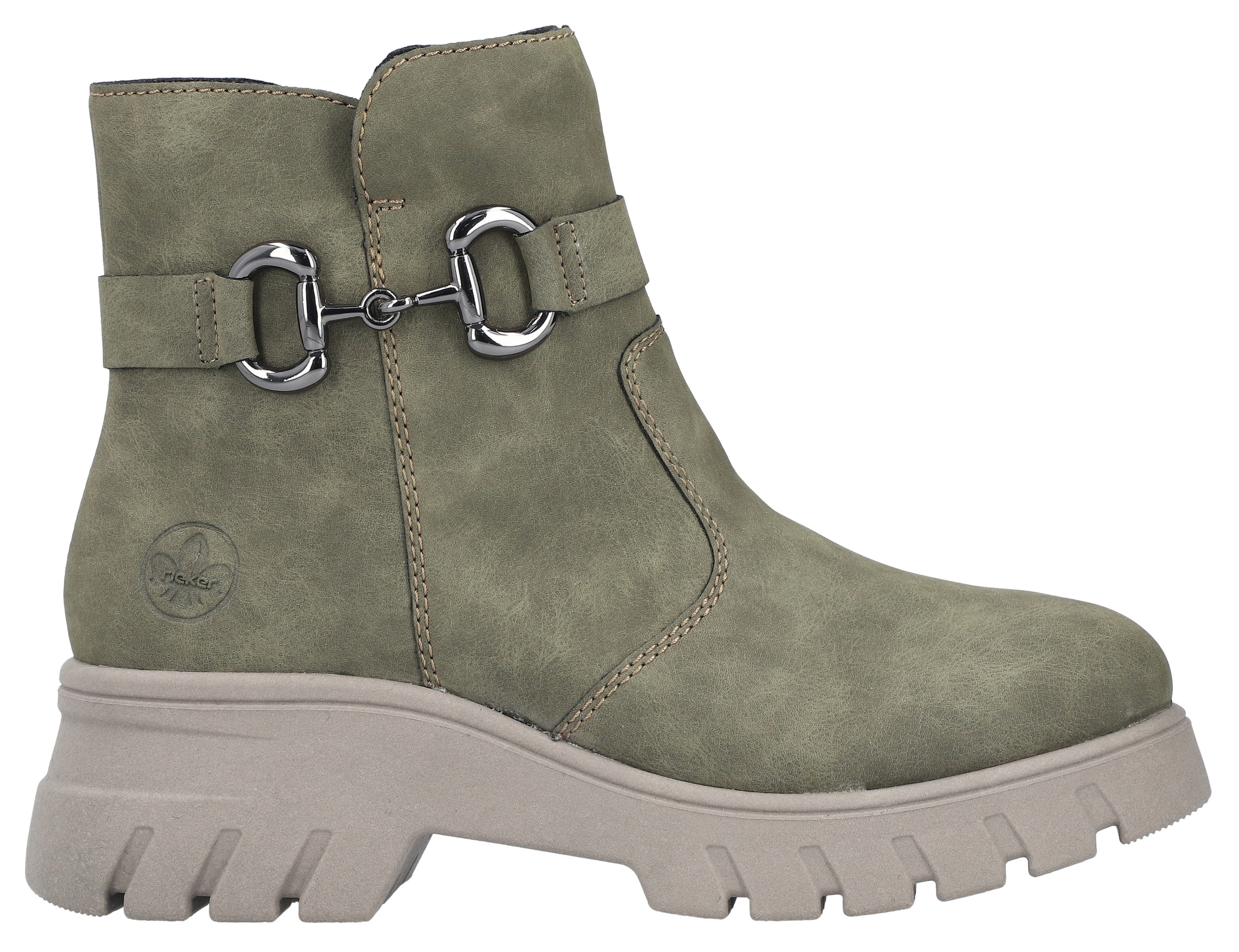 Rieker Winterstiefelette, Winterboots, Plateausohle, mit Zierschnalle und Innenreißverschluss