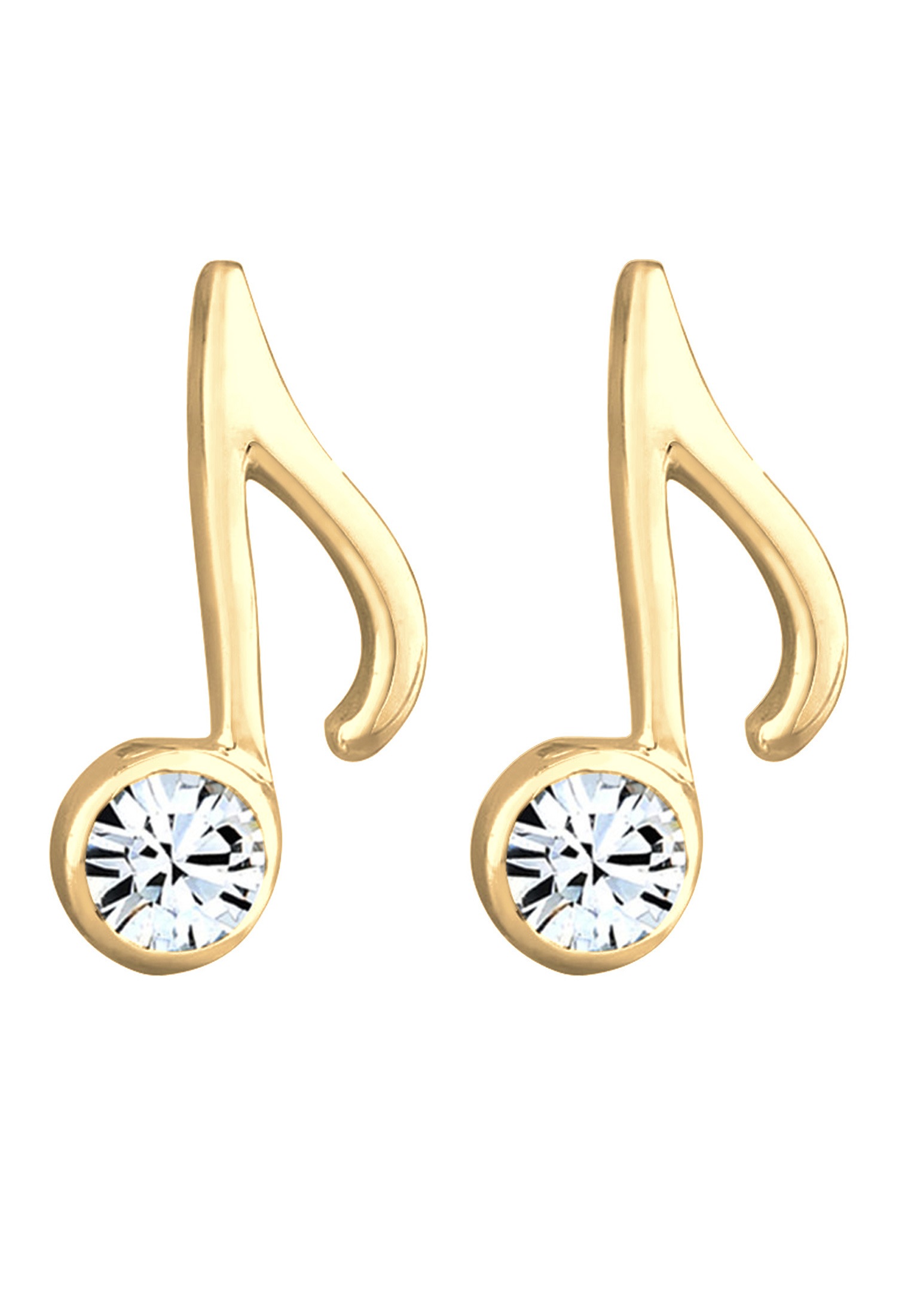 Elli Paar Ohrstecker »Ohrringe Note Musik 925 Silber, mit Kristallen von Swarovski®«