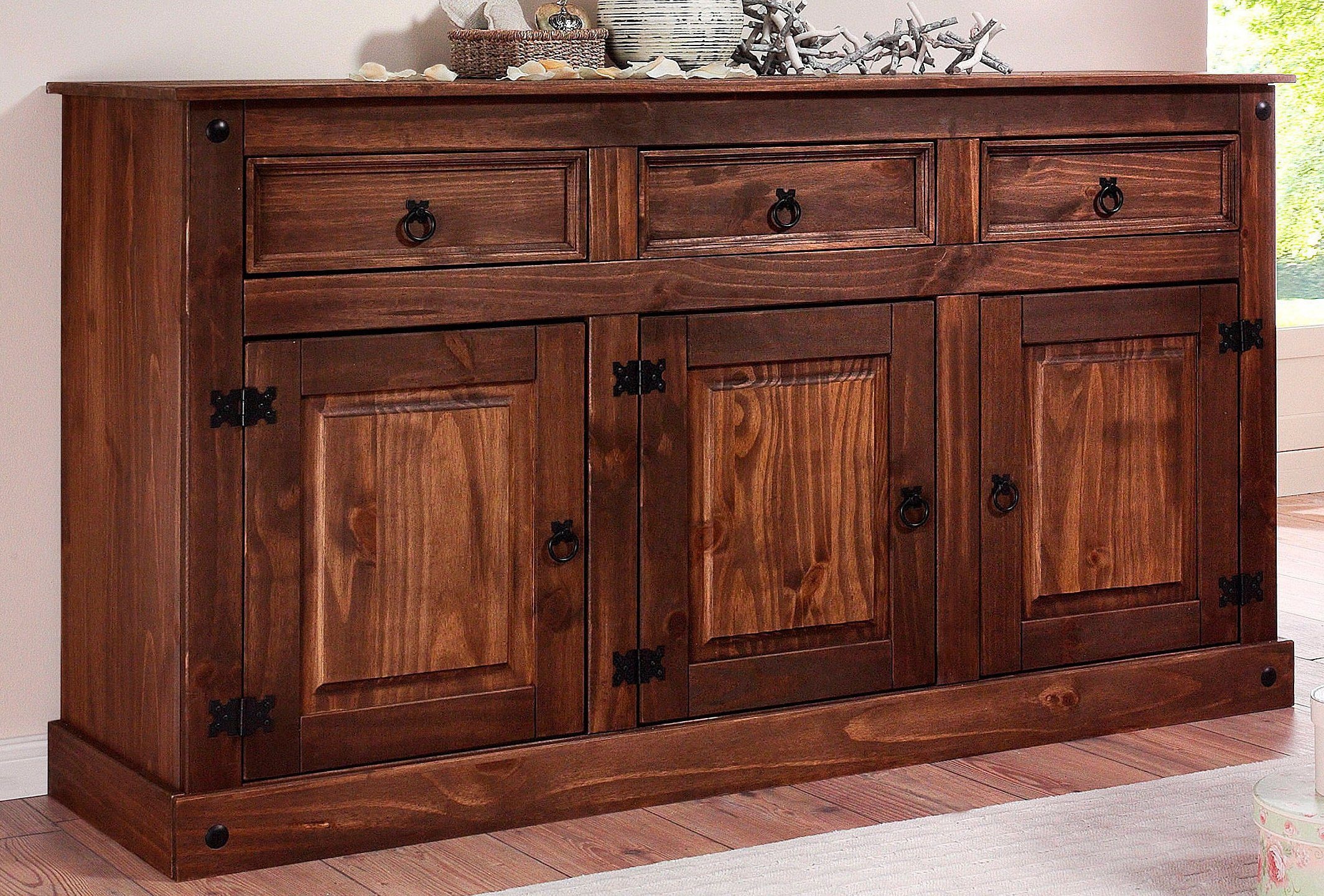 OTTO home Sideboard "Mexiko" Kommode aus massivem Kiefernholz, Breite 151 cm