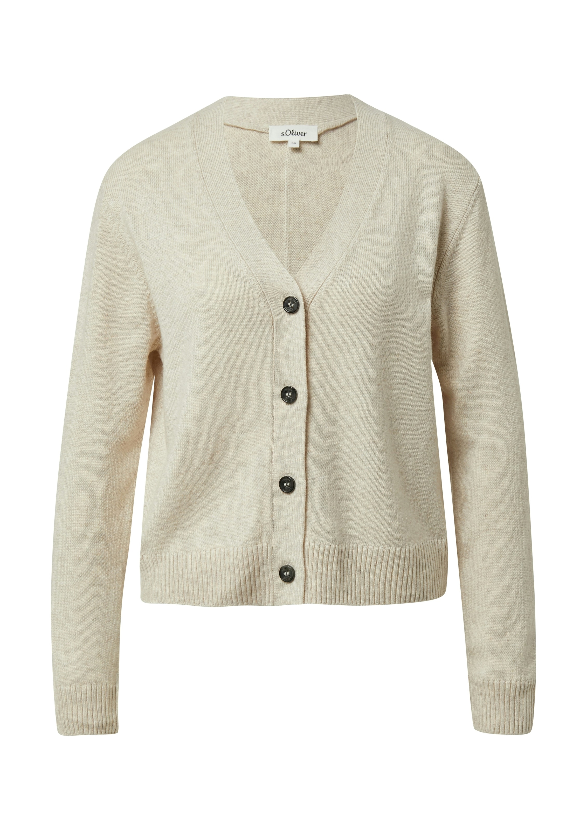 s.Oliver Strickjacke mit V-Ausschnitt und Knopfleiste