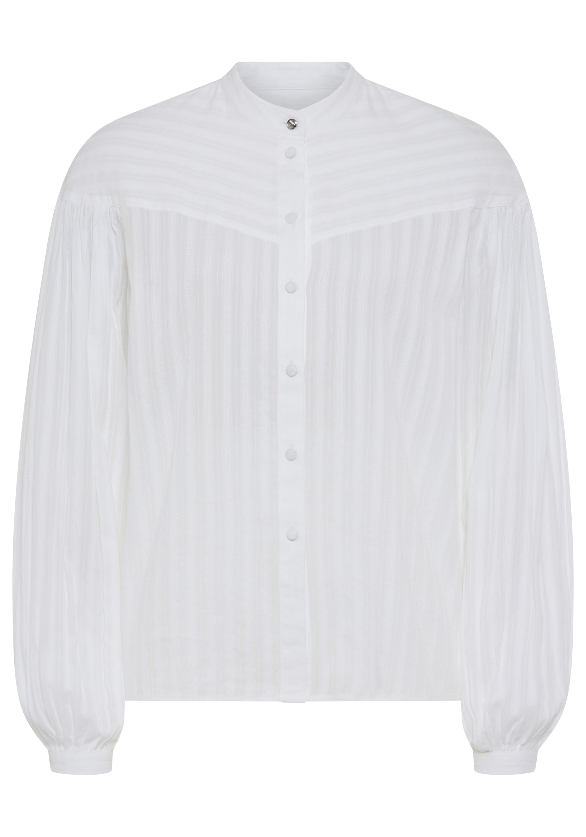 BOSS ORANGE Langarmbluse »Bilmant Premium Damenmode« mit Knopfleiste und kurzem Stehkragen