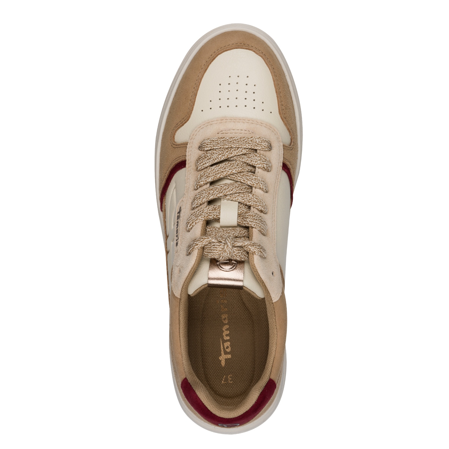 Tamaris Plateausneaker, Trendsneaker, Freizeitschuh, Schnürschuh im coolen Basket-Style
