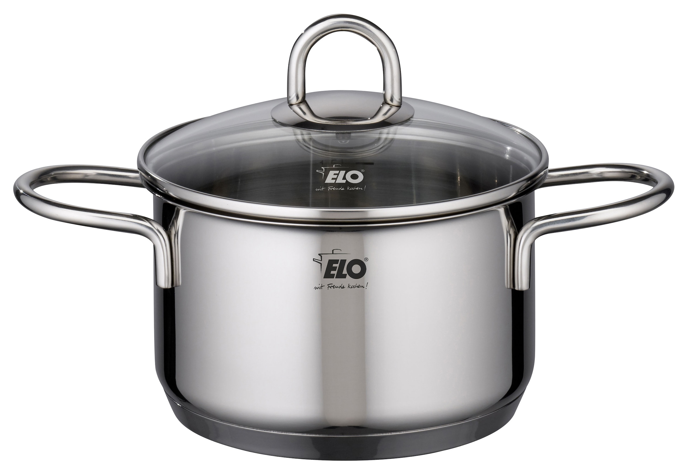 Elo Topf-Set »Rubin« Set, Bratentopf 20cm, Fleischtopf 16/20cm, Kasserolle 16cm, Gemüsetopf24 cm, 9 Stk. tlg. Edelstahl 18/10