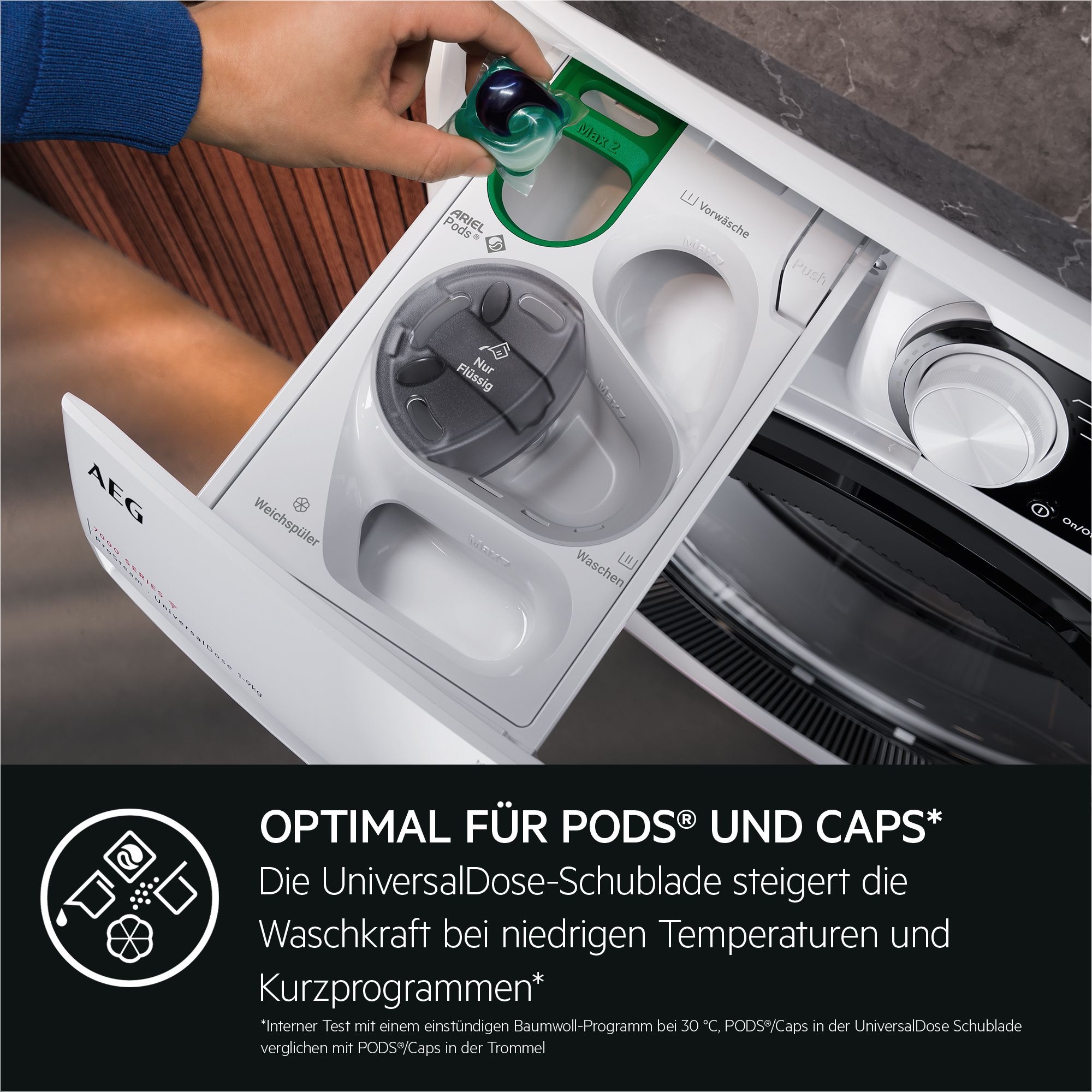 AEG Waschmaschine Serie 8000 »LR8EG75480«, 8 kg, 1400 U/min, AEG Schontrommel - Behutsamer Umgang mit Textilien