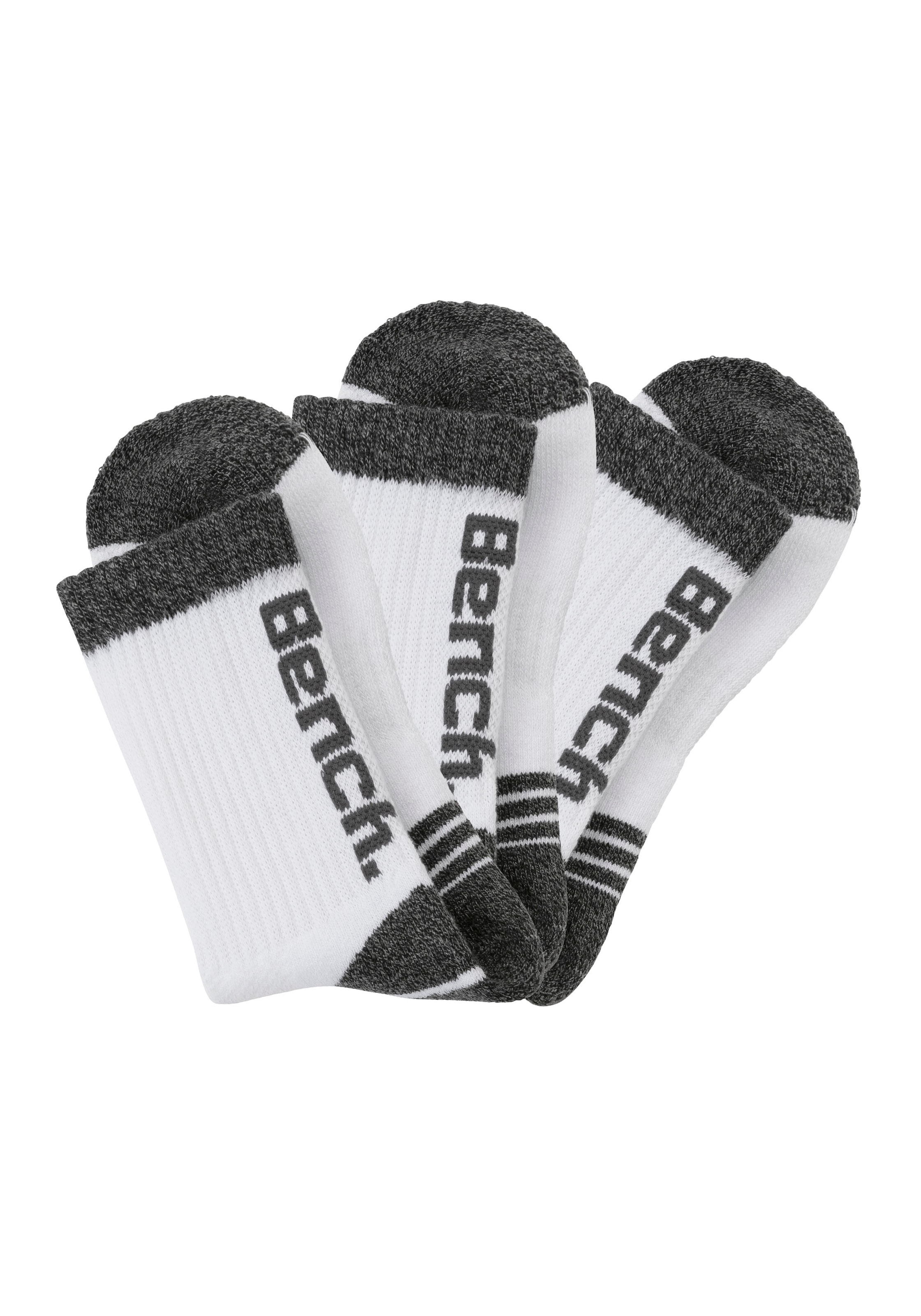 Bench. Tennissocken, (Packung, 3 Paar), mit Pikeestruktur und Mittelfußgummi