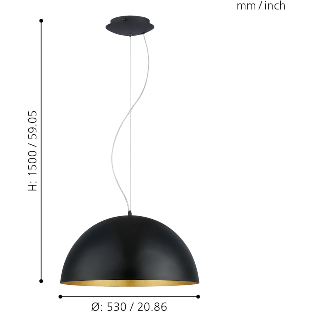 EGLO Pendelleuchte »GAETANO 1«, 1 flammig-flammig