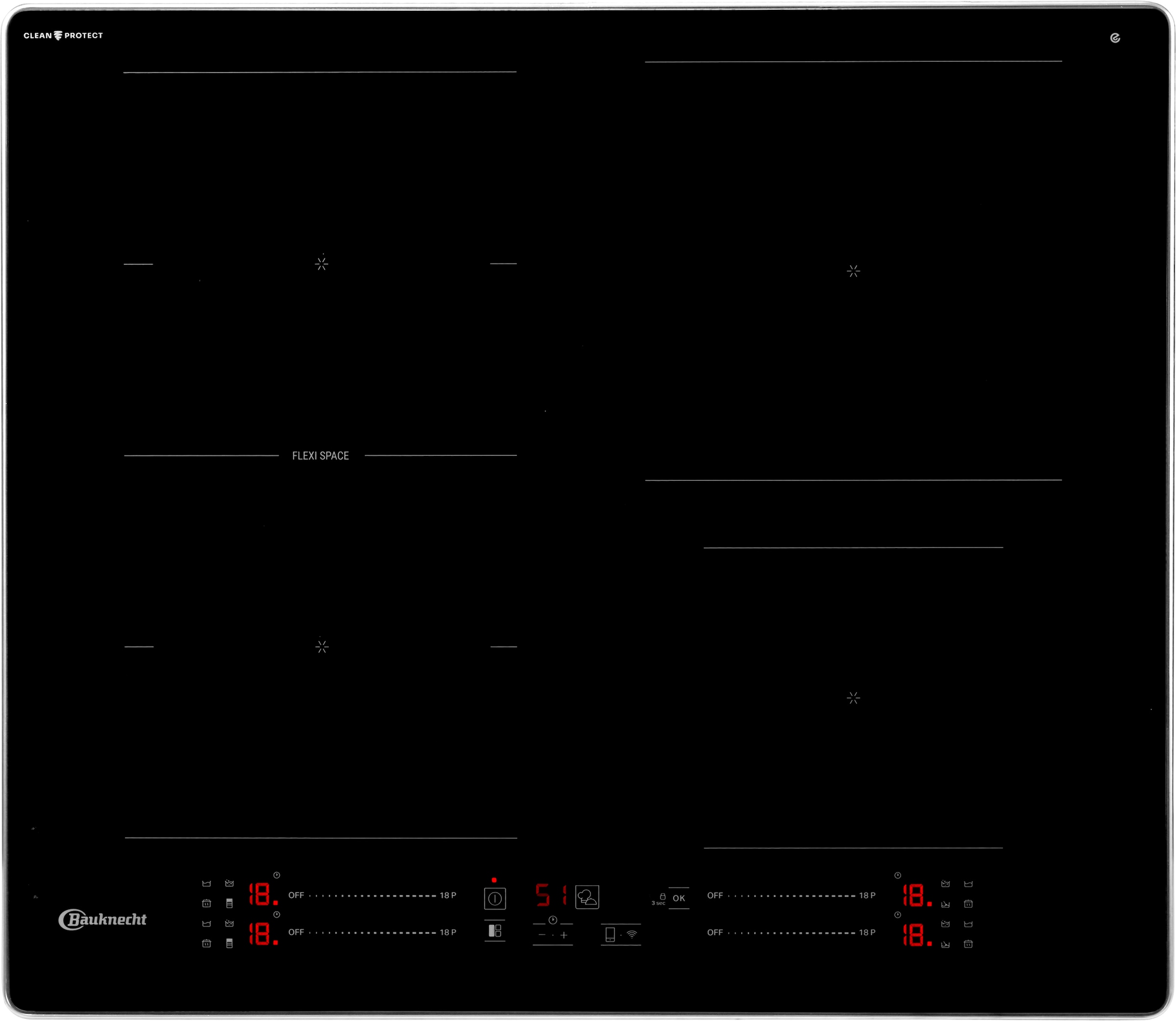 Flex-Induktions-Kochfeld »BS 5860F CPAL«, BS 5860F CPAL, CleanProtect – mühelose...