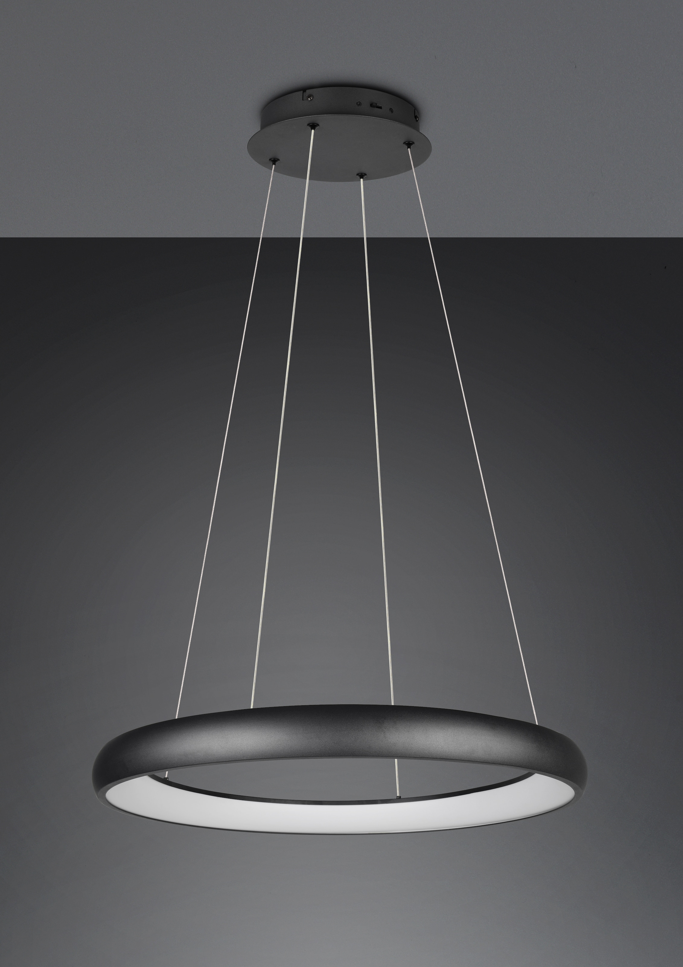 TRIO Leuchten LED Pendelleuchte »CARDONA, LED Ring Hängeleuchte, 6900 Lumen 59W, Lichtfarbe einstellbar« LED-Board 1 Stk. warmweiß - kaltweiß 2300/3000/4000K warmweiß bis kaltweiß, 3 Stufen dimmbar Höhe 150cm Ø75