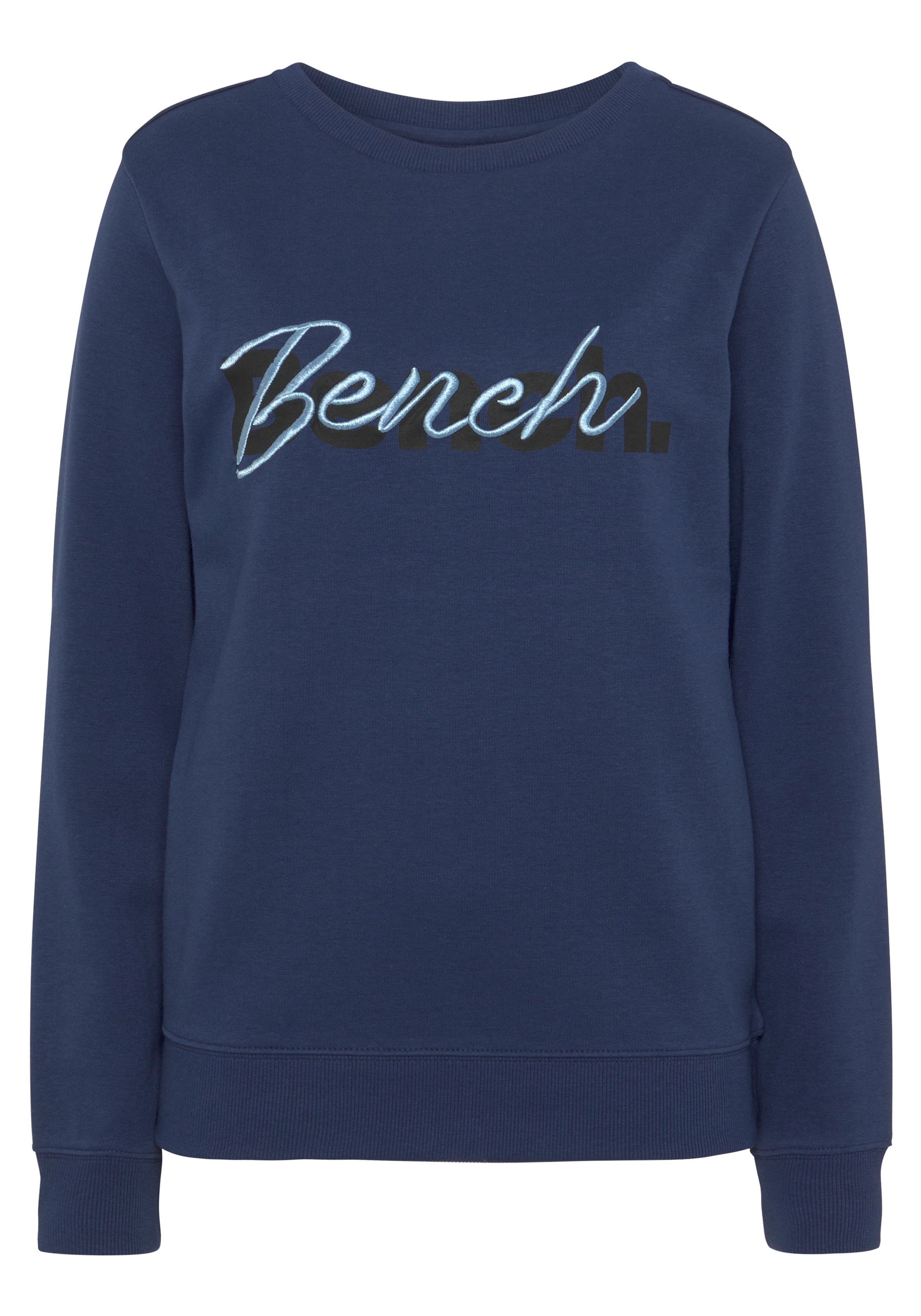 Bench. Loungewear Sweatshirt mit Logodruck und Stickerei, Loungeanzug