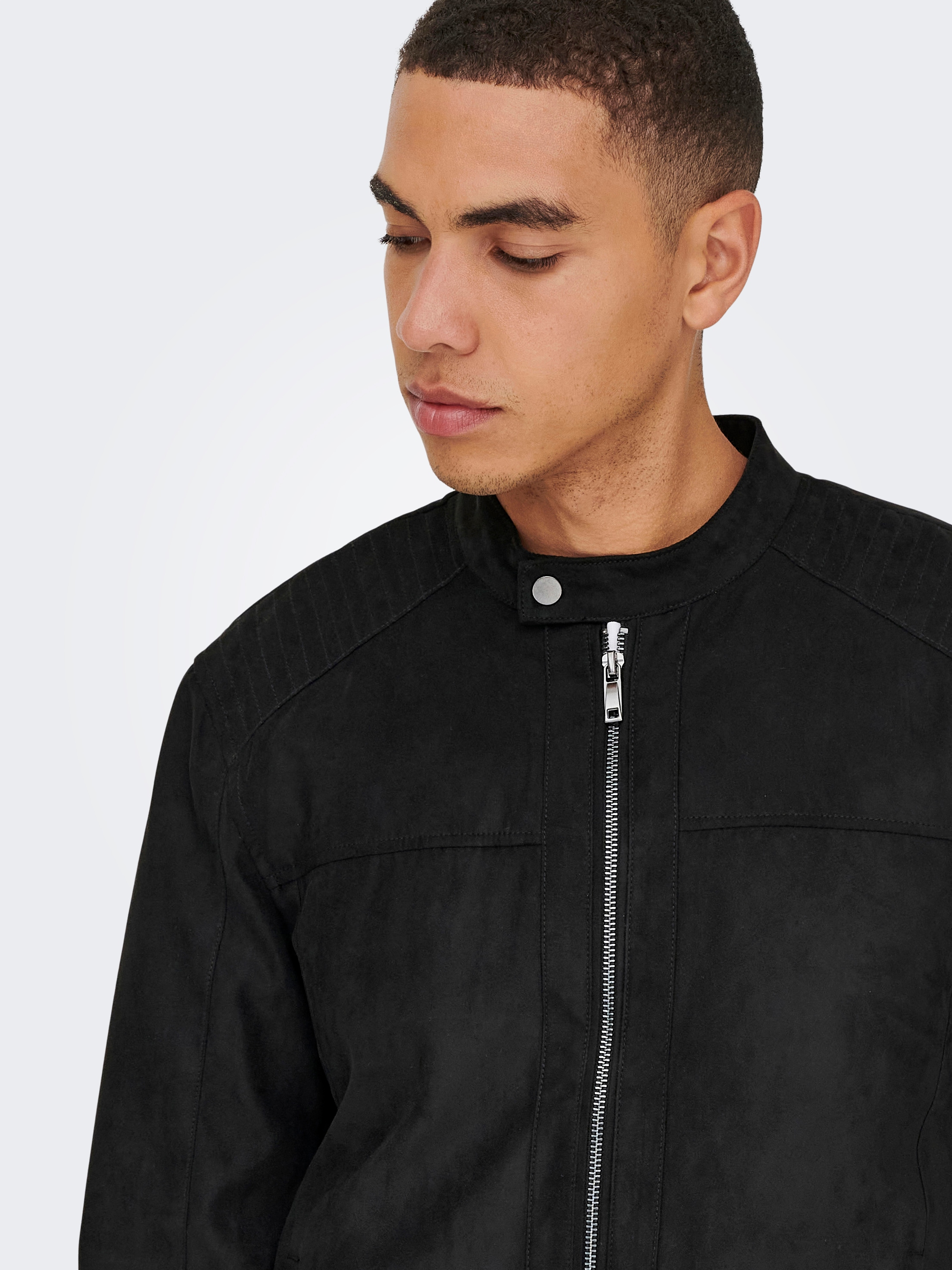 ONLY & SONS Bomberjacke »ONSMIKE FAKE SUEDE JACKET OTW« ohne Kapuze