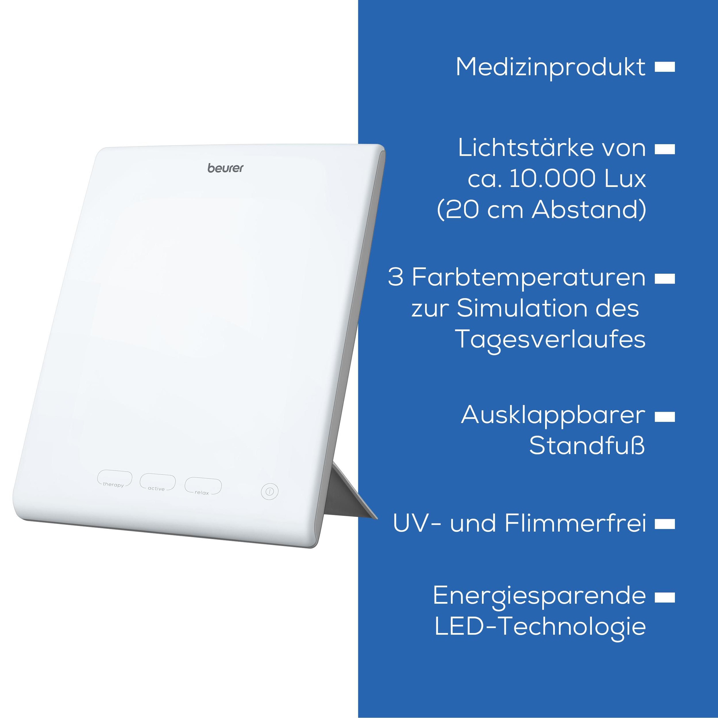 BEURER Tageslichtlampe »TL 45 Perfect Day mit 3 Farbtemperaturen«, Für einen geregelten Tag-Nacht-Rhythmus