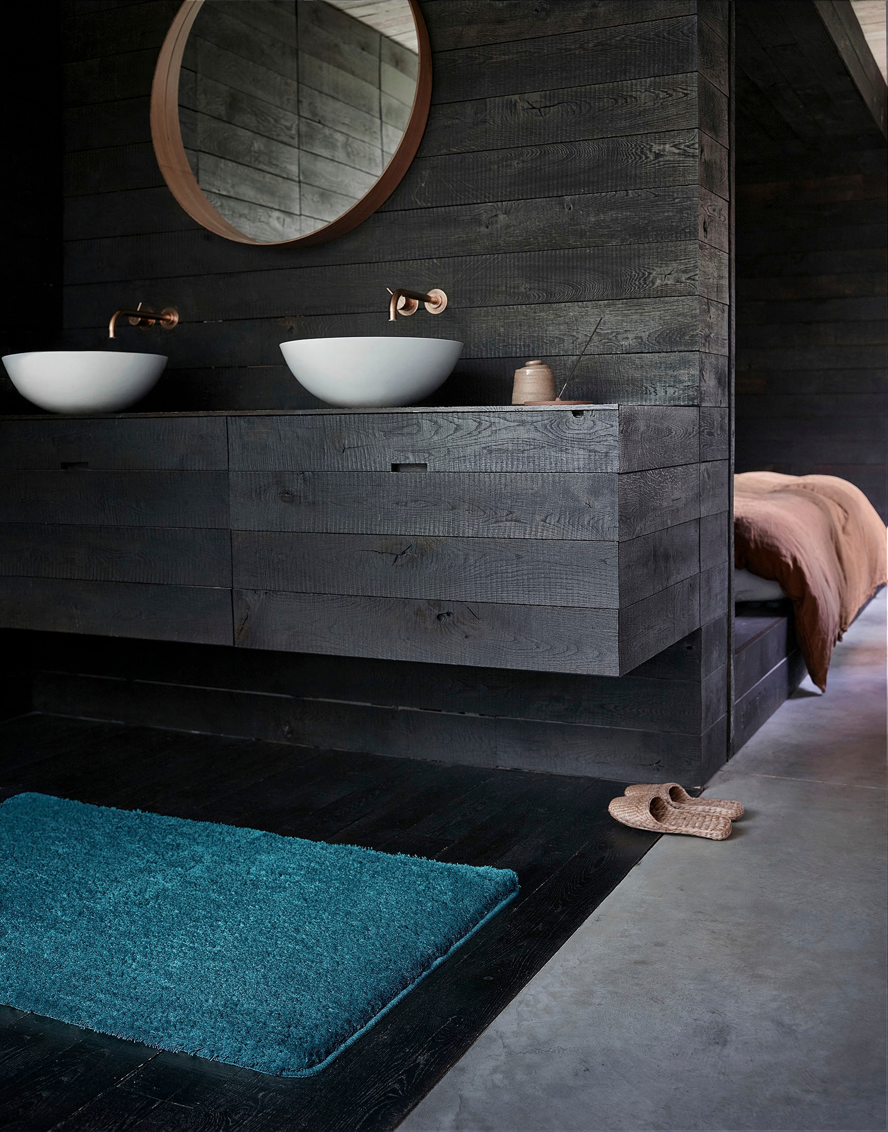 Wecon home Basics Badematte »Joris«, rutschhemmend beschichtet, strapazierfähig, waschbar, viele Größen, Badezimmerteppich, uni