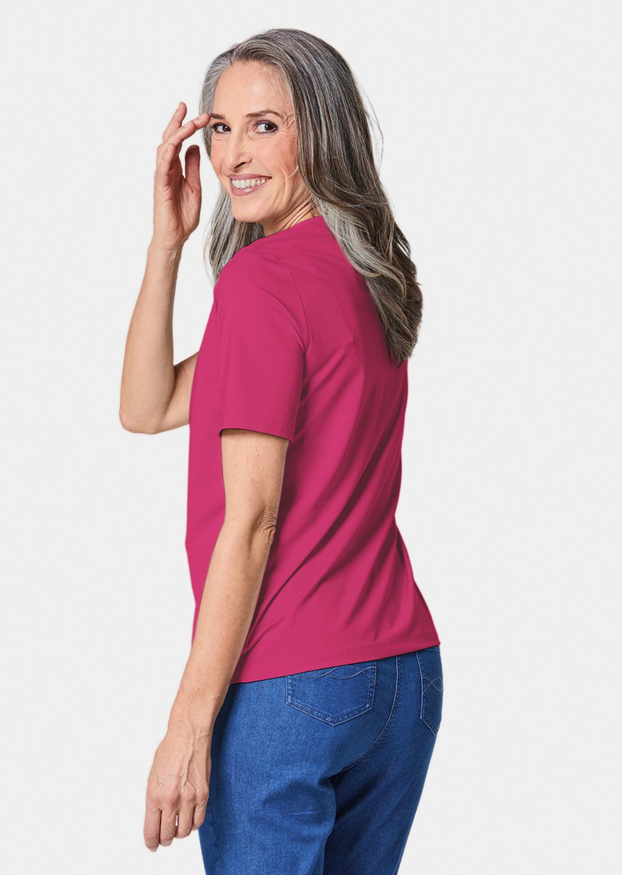 GOLDNER Langarm-Poloshirt »Gepflegtes Shirt in formstabiler Ware«