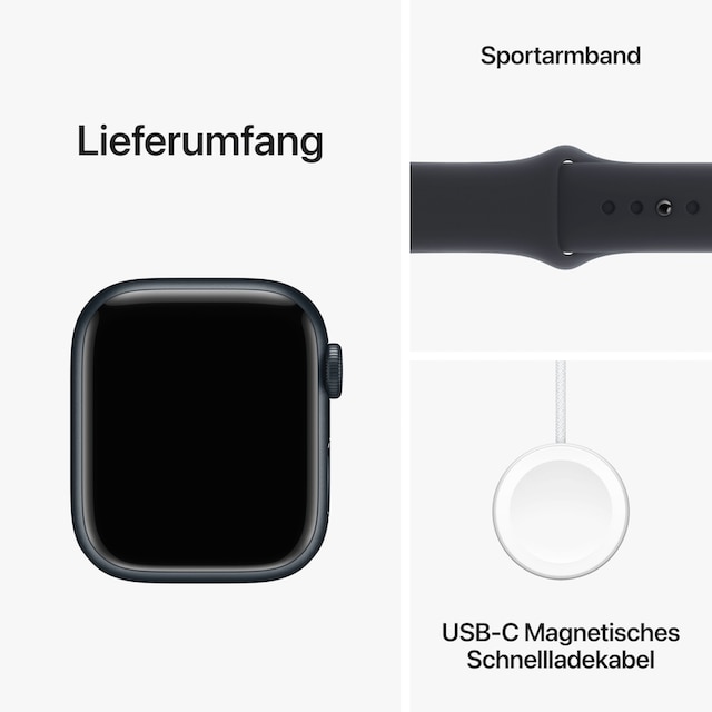 Apple Smartwatch »Watch Series 9 GPS + Cellular 41mm Aluminium«, (Watch OS  10 Sport Band) bestellen | UNIVERSAL