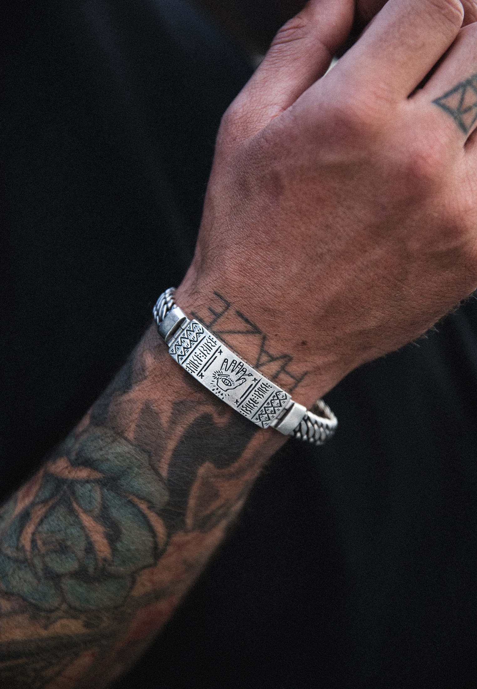 HAZE & GLORY Armkette »Armband Panzerkette - Nowness 925 Silber«