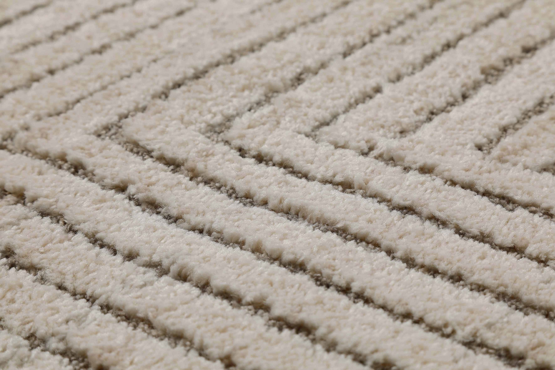 Wecon home Teppich »Mats« rechteckig 18 mm Höhe Gewebt, Hoch-Tief, pflegeleicht, Retro Design, Scandi, Wohnzimmer