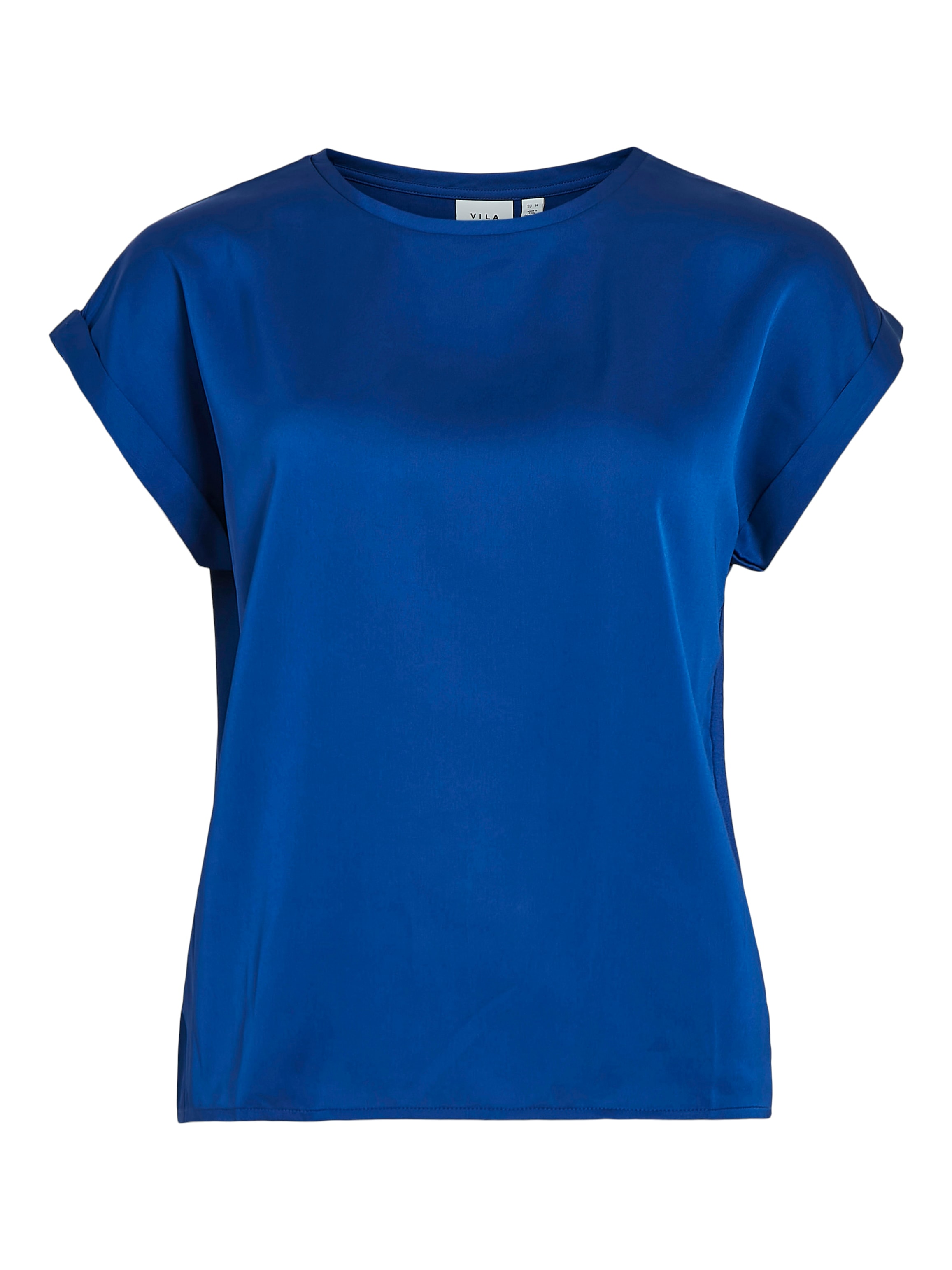 Vila Kurzarmshirt »VIELLETTE S/S SATIN TOP - NOOS«, Satin Optik