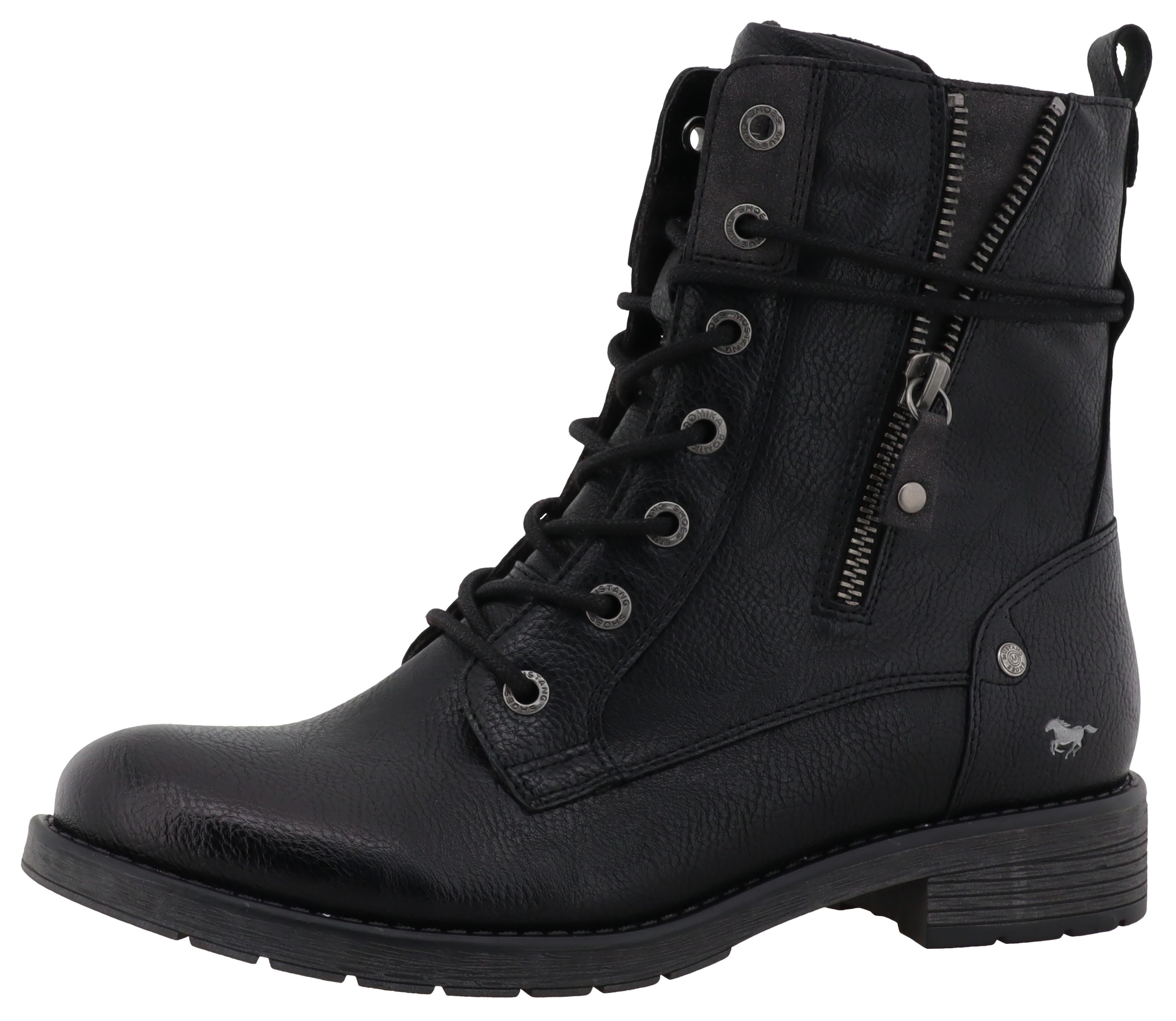 Mustang Shoes Winterstiefelette »Elfi«  Winterstiefel mit Reißverschluss und markanter Schnürung