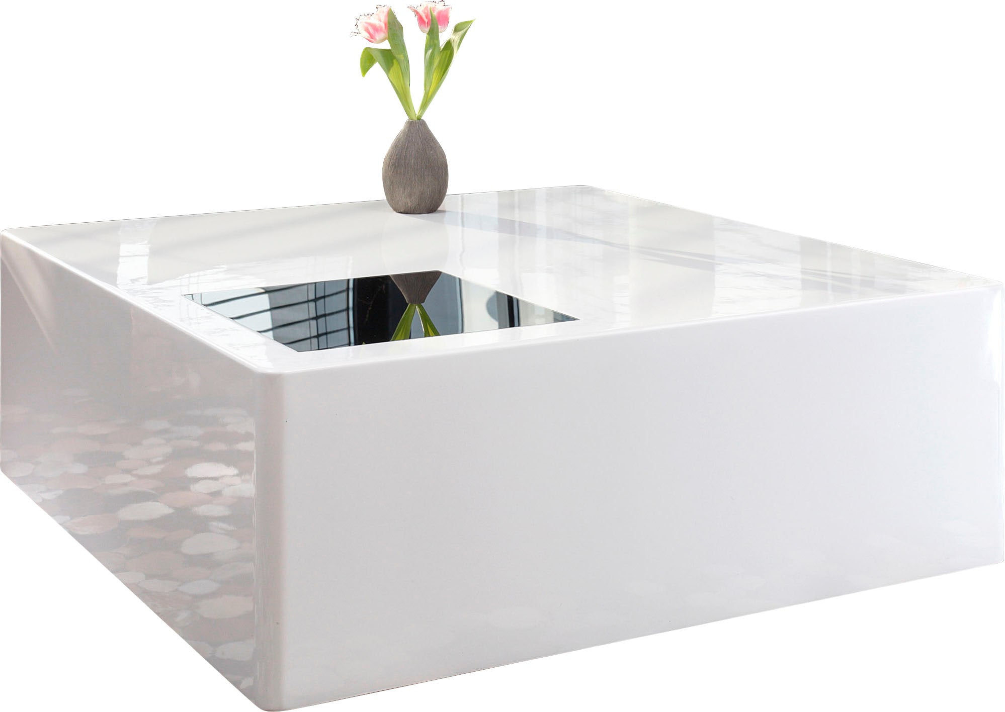 SalesFever Couchtisch "Couchtisch mit Stil" Schwarzglas Quadrat: Eleganlt