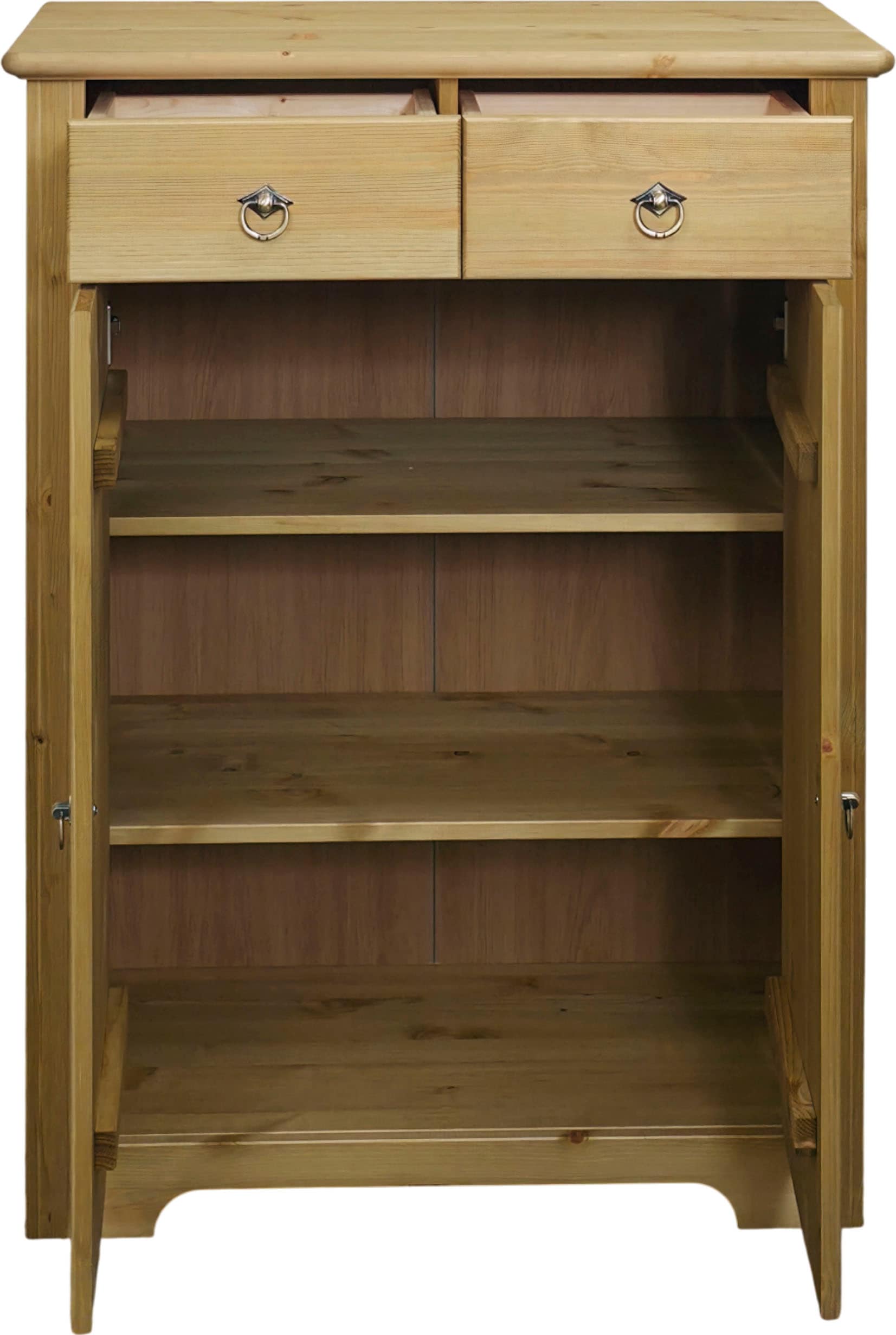 OTTO home Kommode »Hugo« B/T/H: 74/38/100 cm,  aus massiver Kiefer, Breite 74 cm,  2 Schubladen, FSC® zertifiziert