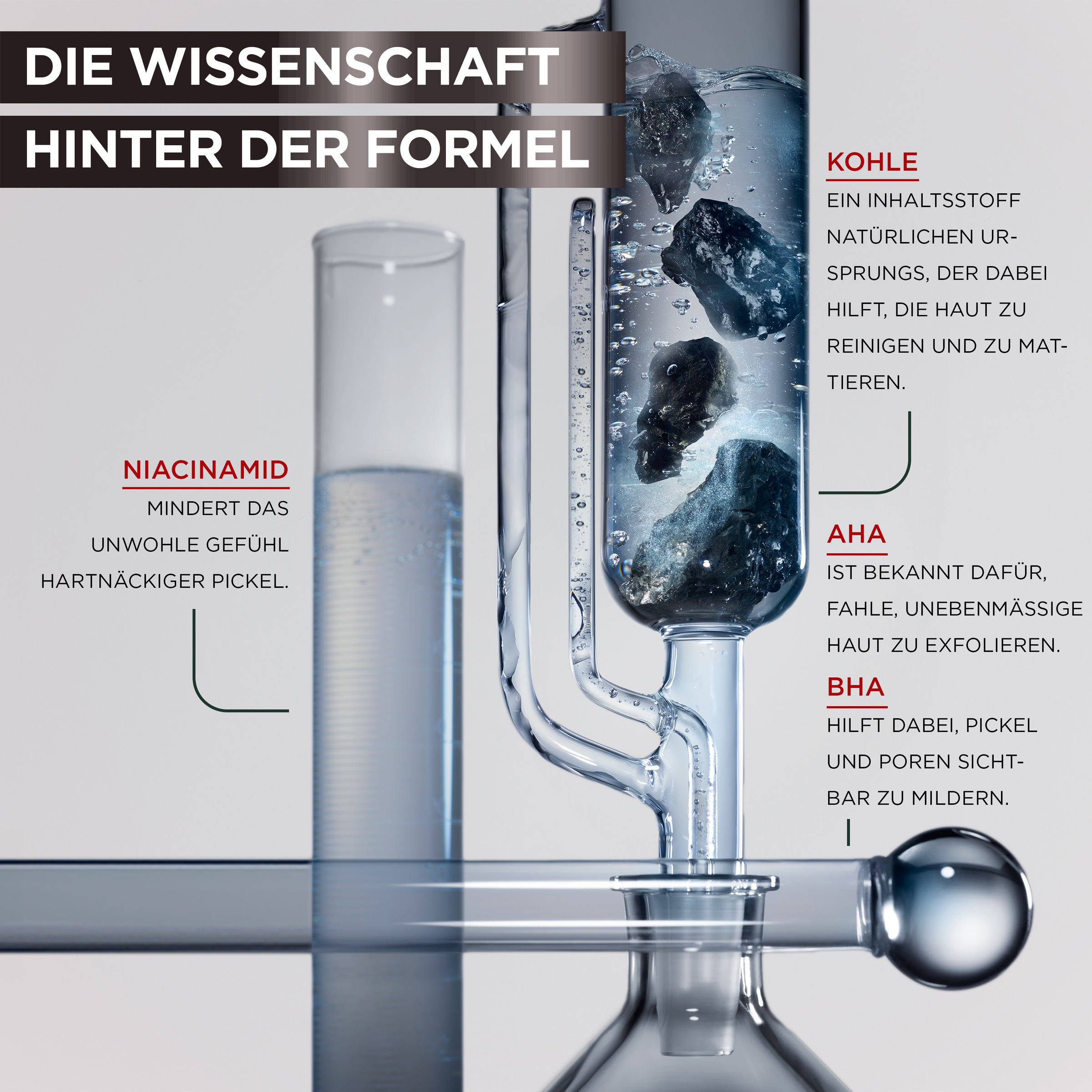 GARNIER Gesichtsserum »Hautklar Anti-Unreinheiten Serum« mit Kohle, Fluid-Textur