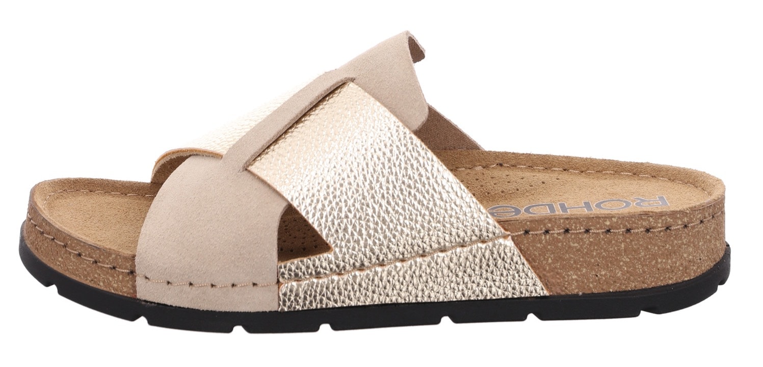 Rohde Pantolette »SOAVE«, Sommerschuh, Hausschuh, Schlappen, Strandschuh mit Softfußbett