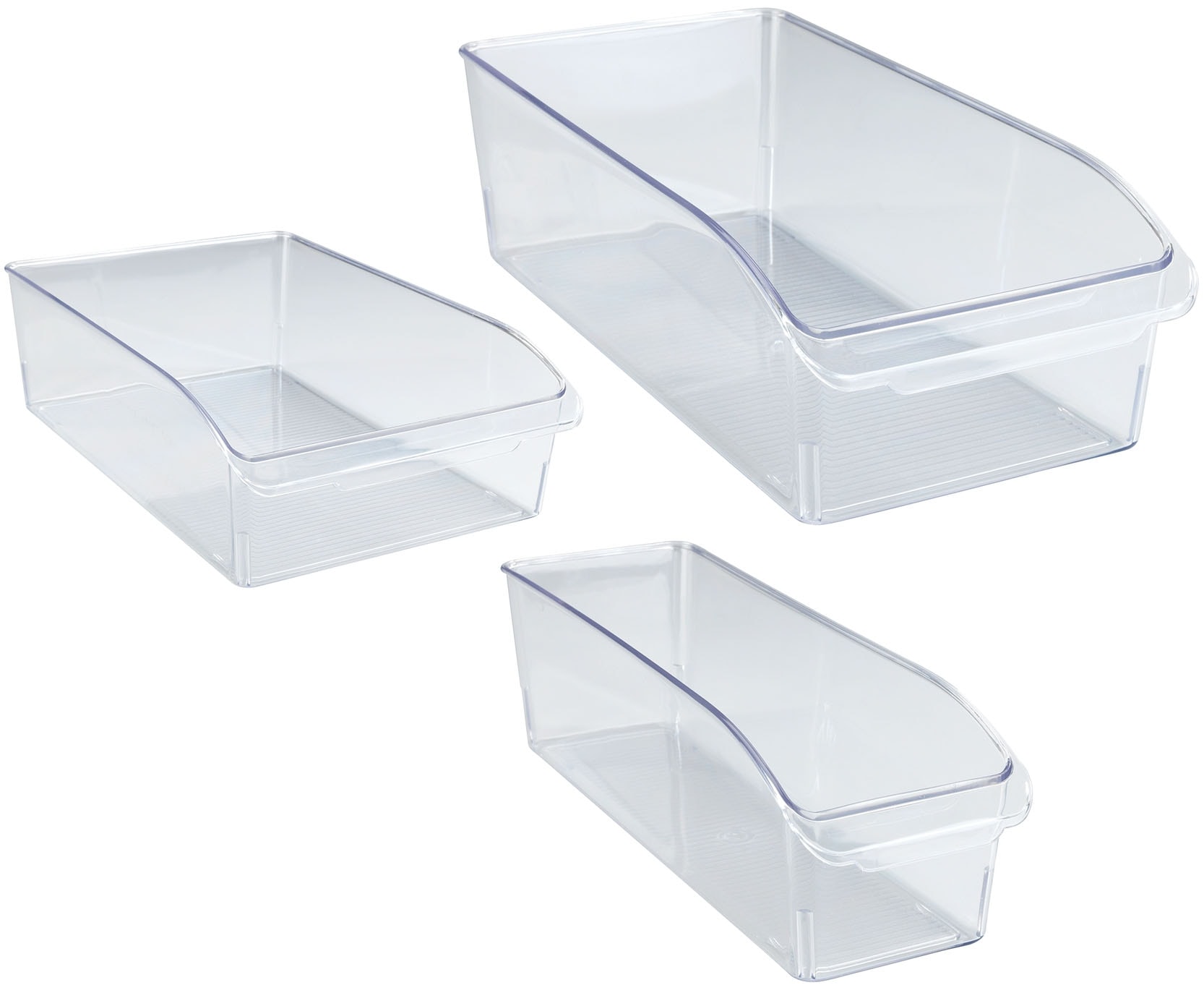 Organisateur frigo Wenko 3 pièces transparent s m l 10 15 20 cm boîte de rangement frigo organiseur de réfrigérateur rangement réfrigérateur bac de