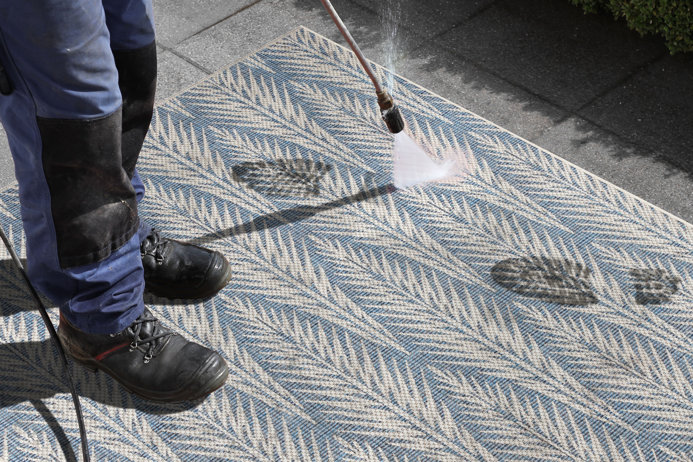 NORTHRUGS Teppich »Pella«, rechteckig, 4 mm Höhe, In-und Outdoor geeignet, Strapazierfähig und pflegeleicht, Flachgewebe