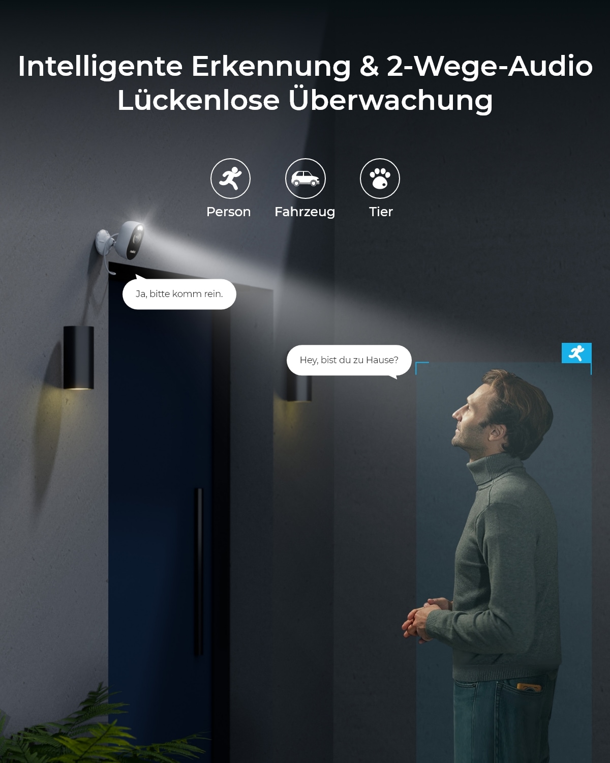 Reolink Überwachungskamera »Lumus Series E430«, Außenbereich-Innenbereich, Spotlight, Dualband-WiFi