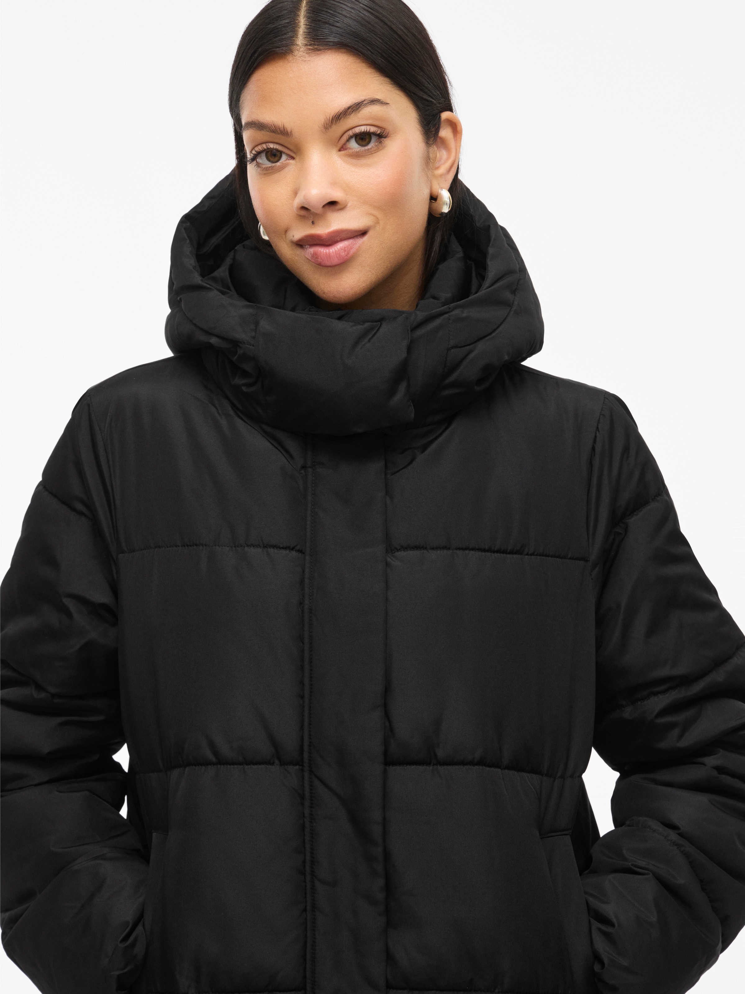 Vila Steppjacke »VIMILJA PADDED PUFFER - NOOS« mit Kapuze