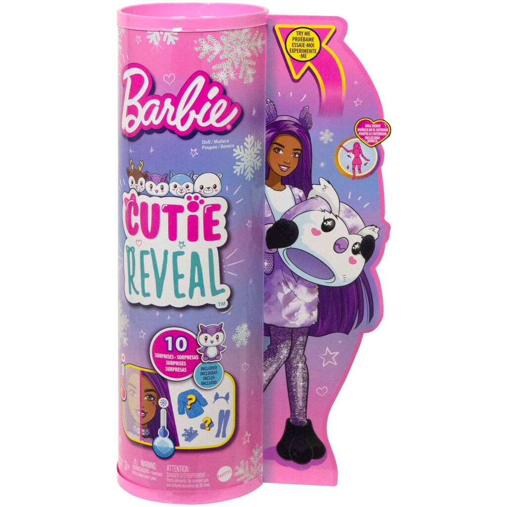 Barbie Anziehpuppe »Cutie Reveal Winter Sparkle Series, Owl«