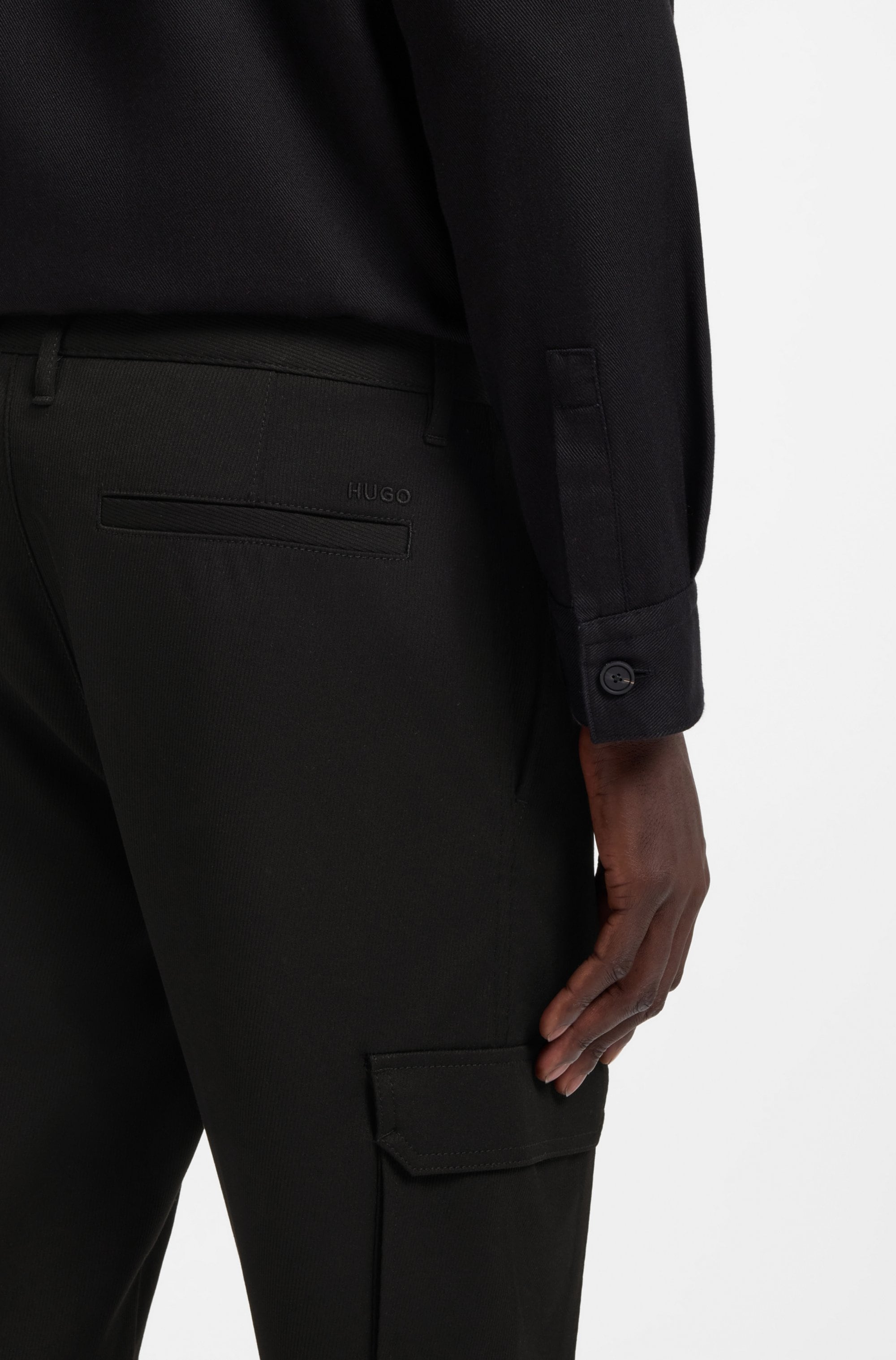 HUGO Cargohose »Glavin«  Slim Fit, tapered leg, Bundfalten vorne