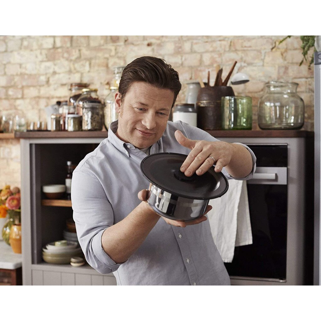 Tefal Pfannen-Set »Jamie Oliver Ingenio«, Edelstahl, (Set, 9 tlg.)