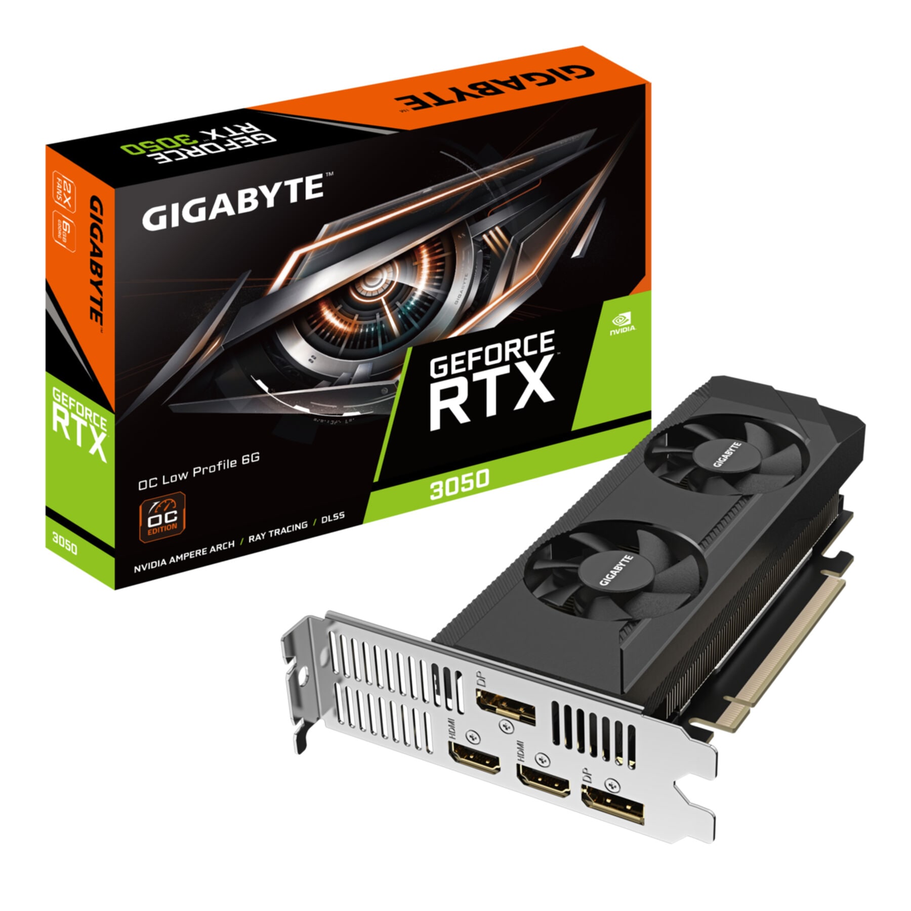 Gigabyte Grafikkarte »GeForce RTX 3050 OC Low Profile 6G«