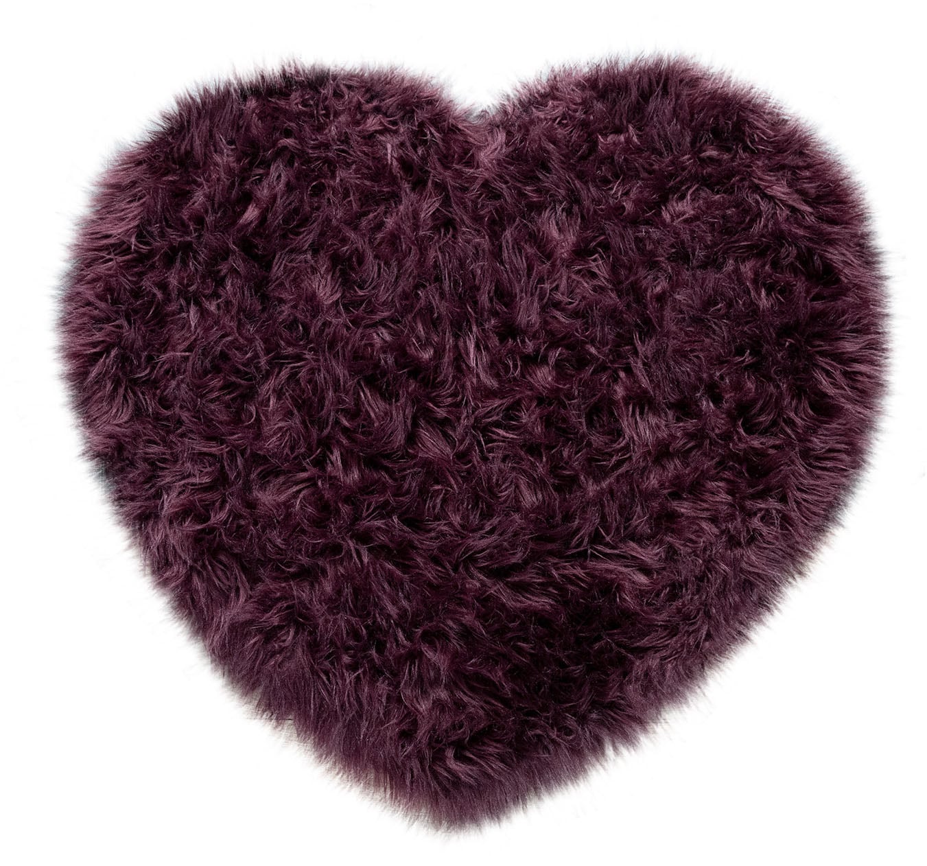 Paco Home Fellteppich »Playa 960« herzförmig 64 mm Höhe Kunstfell, Flokati-Optik, Hochflor, weich und flauschig, Uni-Farben