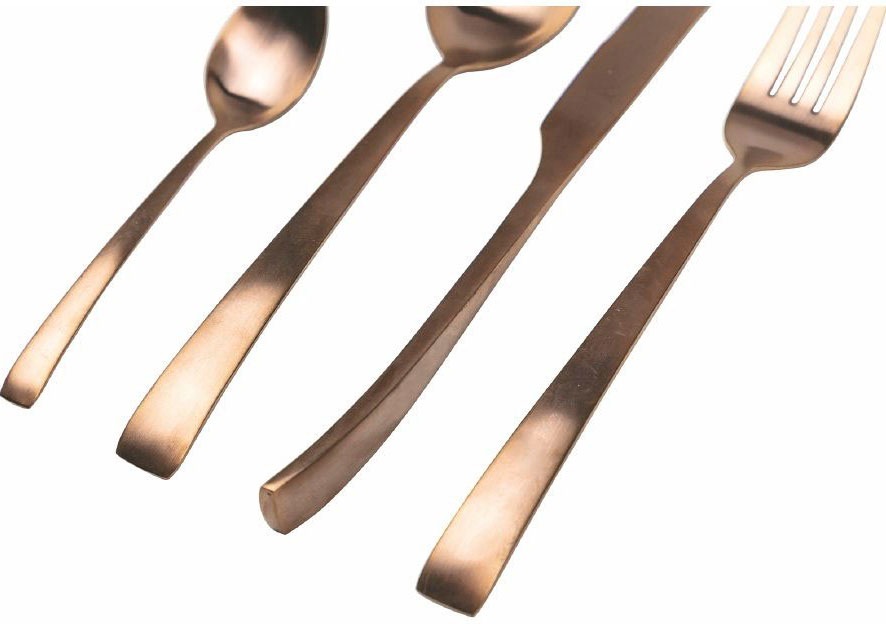 Villa d'Este Besteck-Set »Park Avenue Kupfer«, (Set, 24 tlg.), Essbesteck-Set