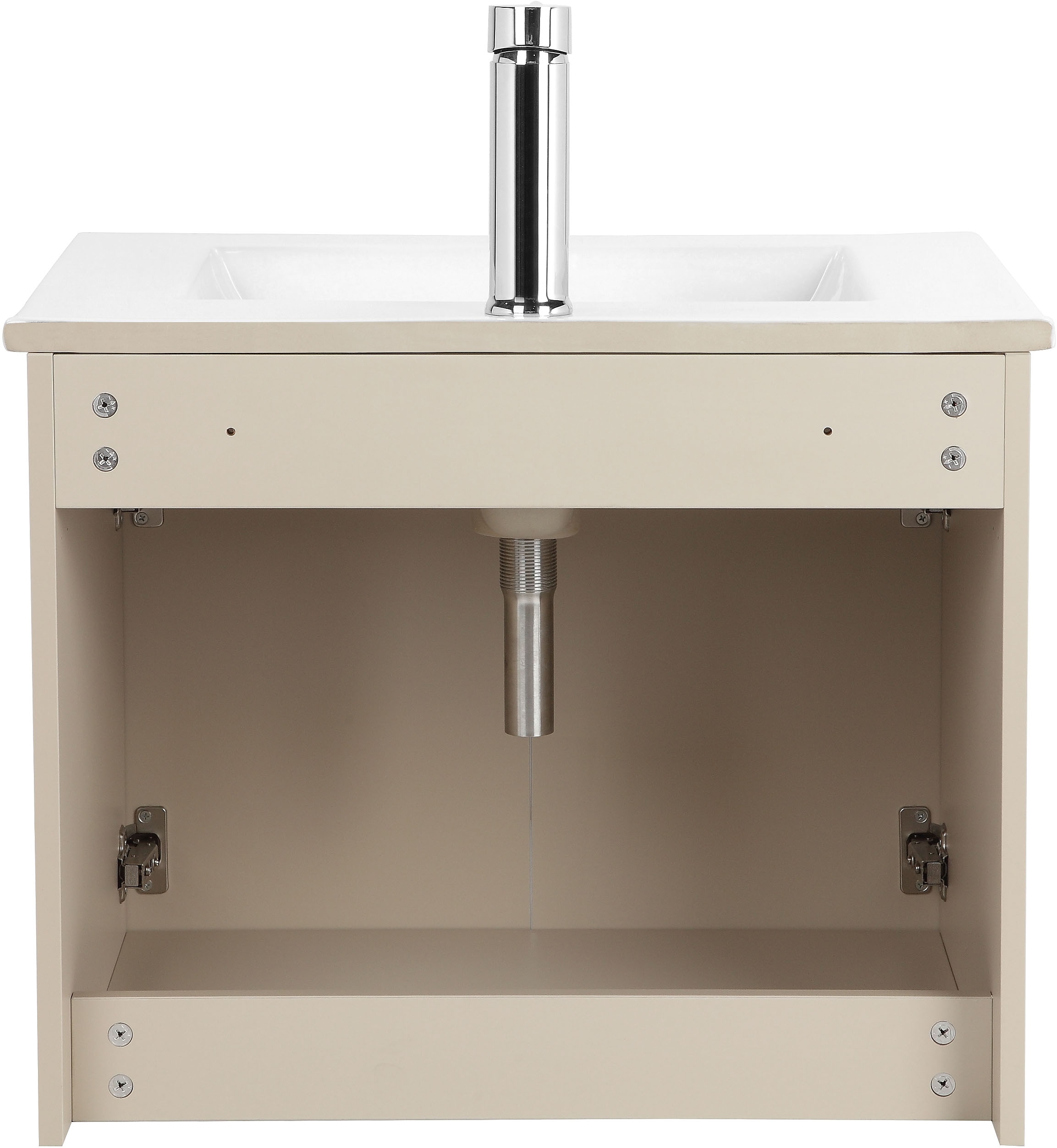 welltime Waschtisch »Florenz, Breite 60cm, 2 Tür, 2 Fächer, MDF-Front«, Waschplatz mit 2 Türen,in verschiedenen Farben erhältlich, Badmöbel