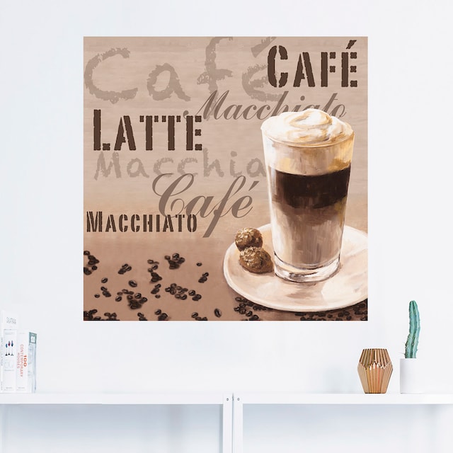 Artland Wandbild »Kaffee - Latte Macchiato«, Getränke, (1 St.), als Alubild,  Leinwandbild, Wandaufkleber oder Poster in versch. Größen bequem kaufen
