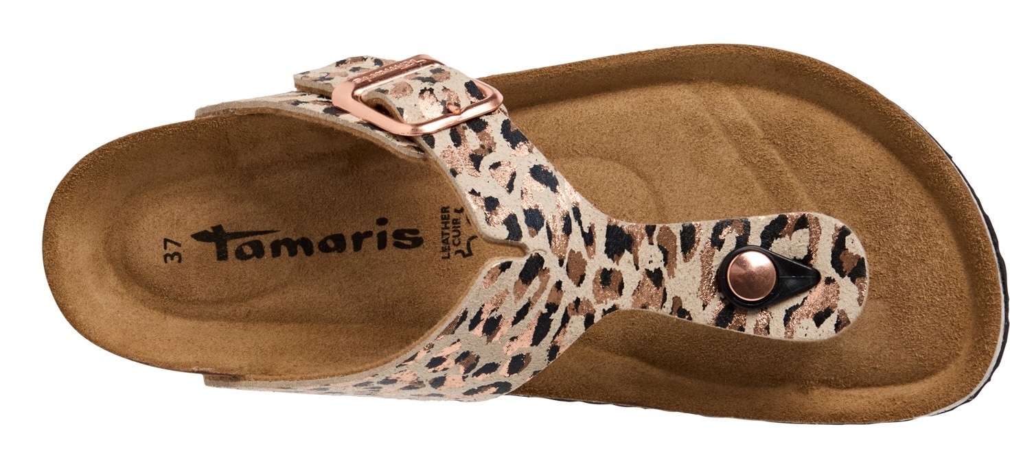 Tamaris Zehentrenner »CORRA«, Sommerschuh, Schlappen mit angenehmen Zehensteg