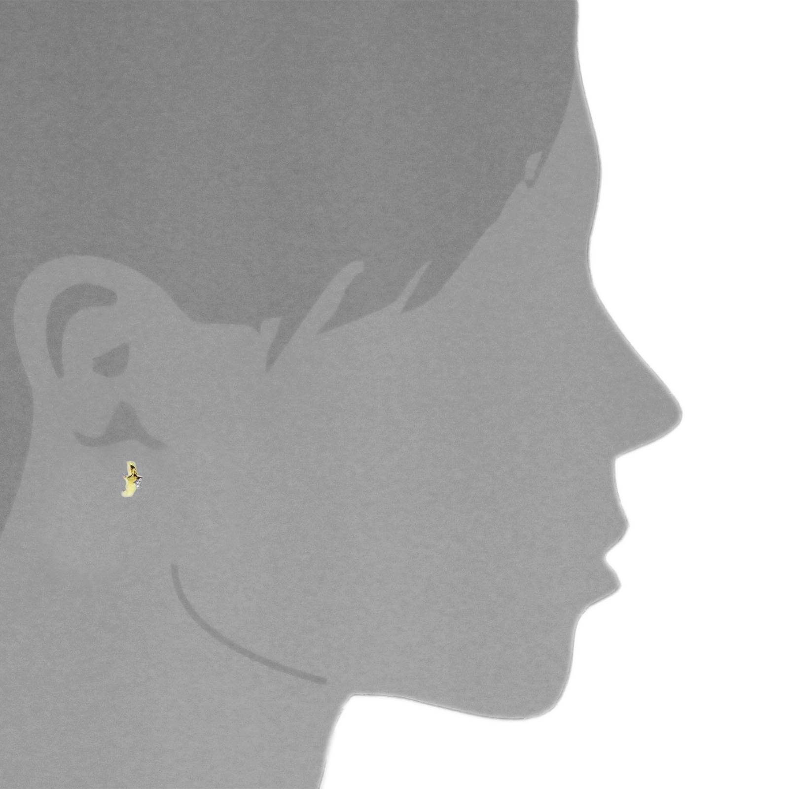 OSTSEE-SCHMUCK Klappcreolen »- Stern - Gold 333/000 - Zirkonia«