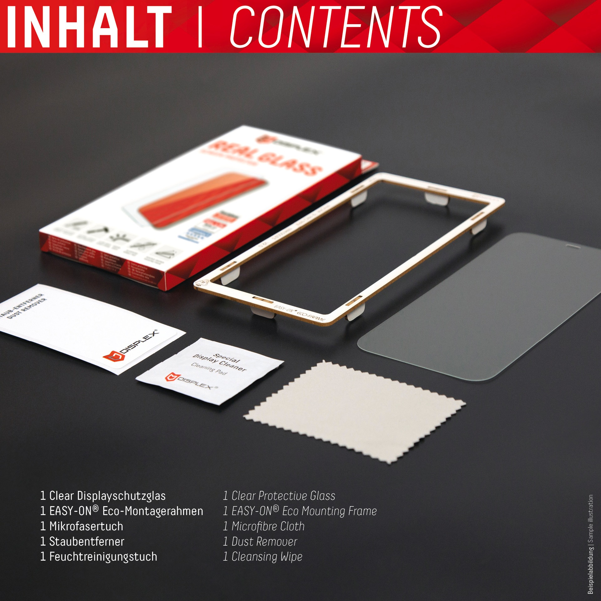 Displex Displayschutzglas »Real Glass - Samsung Galaxy A33 5G« Displayschutzfolie Displayschutz kratzer-resistent 10H splitterfest