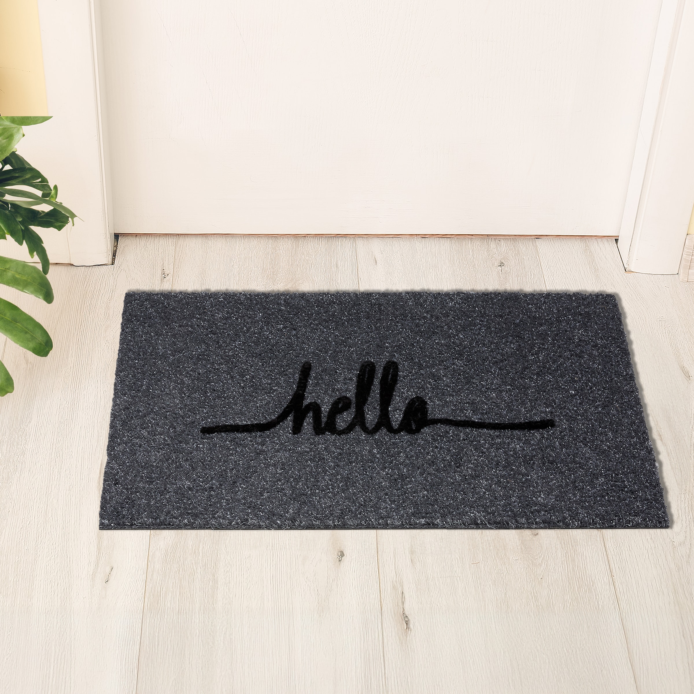 ASTRA Fußmatte »Power Flock 3« rechteckig 10 mm Höhe Flock Fussmatte, Türmatte mit Schriftzug, wetterfest