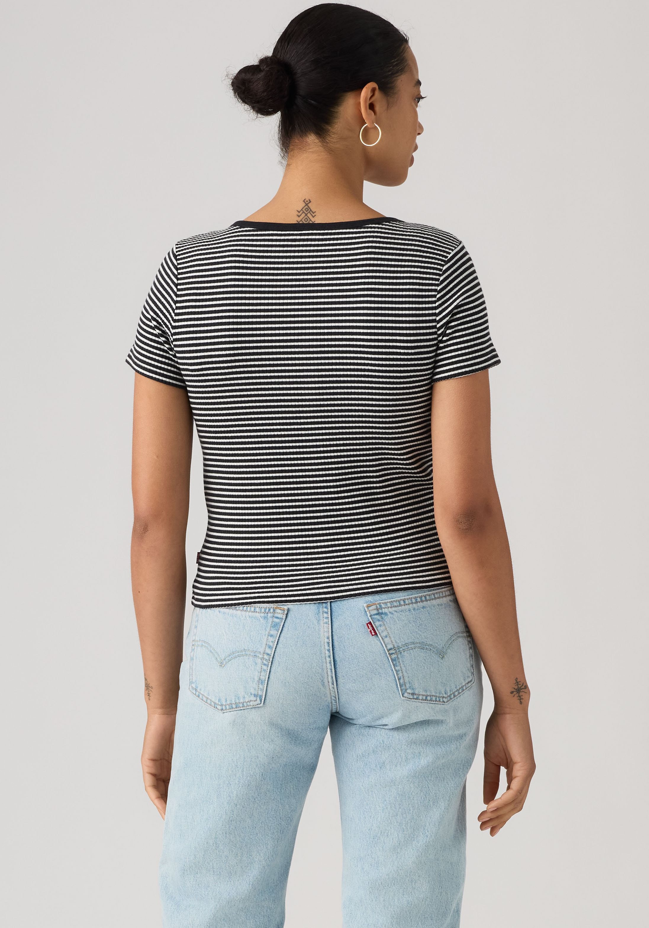Levi's® T-Shirt »AUSTEN BUTTON THROUGH SS« Feinripp