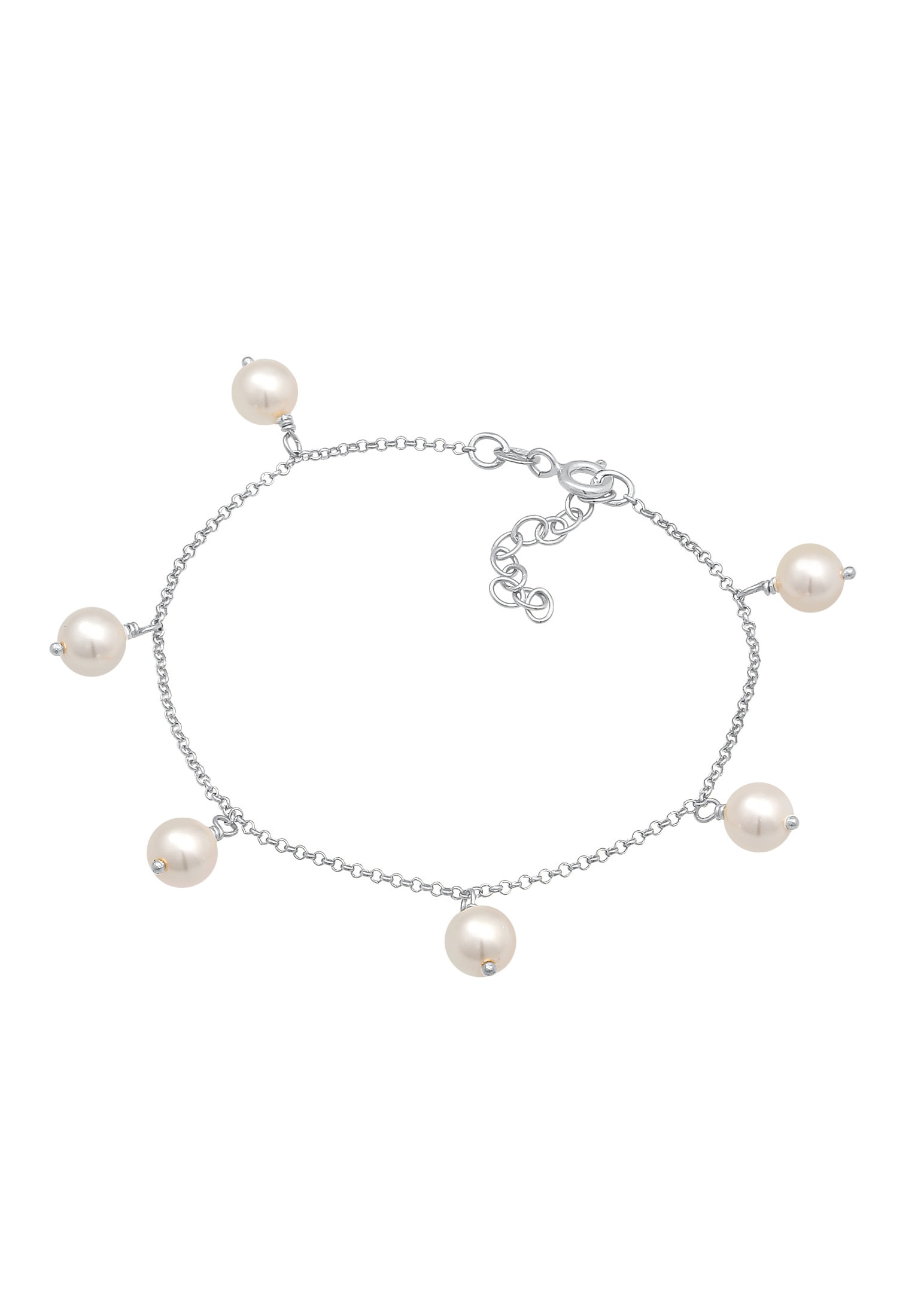 Nenalina Armkette »Armband Elegant Synth. Perlen Klassik 925 Silber«