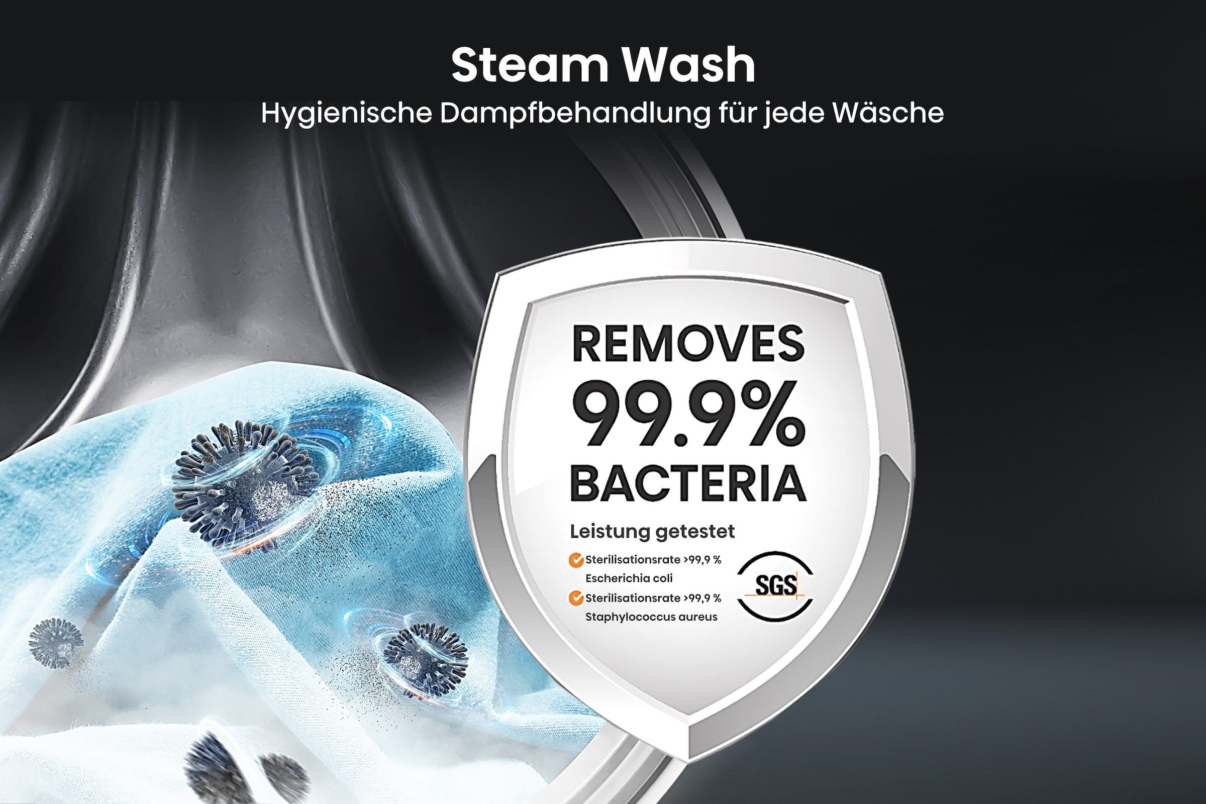 Hisense Waschmaschine »WF5S1045BW« 10,5 kg 1400 U/min AutoDosing