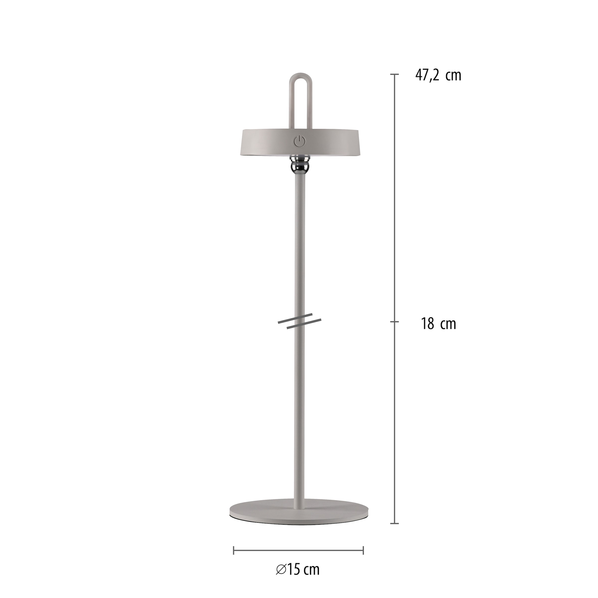 JUST LIGHT Tischleuchte »AMAG«, 1 flammig, Leuchtmittel LED-Modul | LED fest integriert, Akkuleuchte